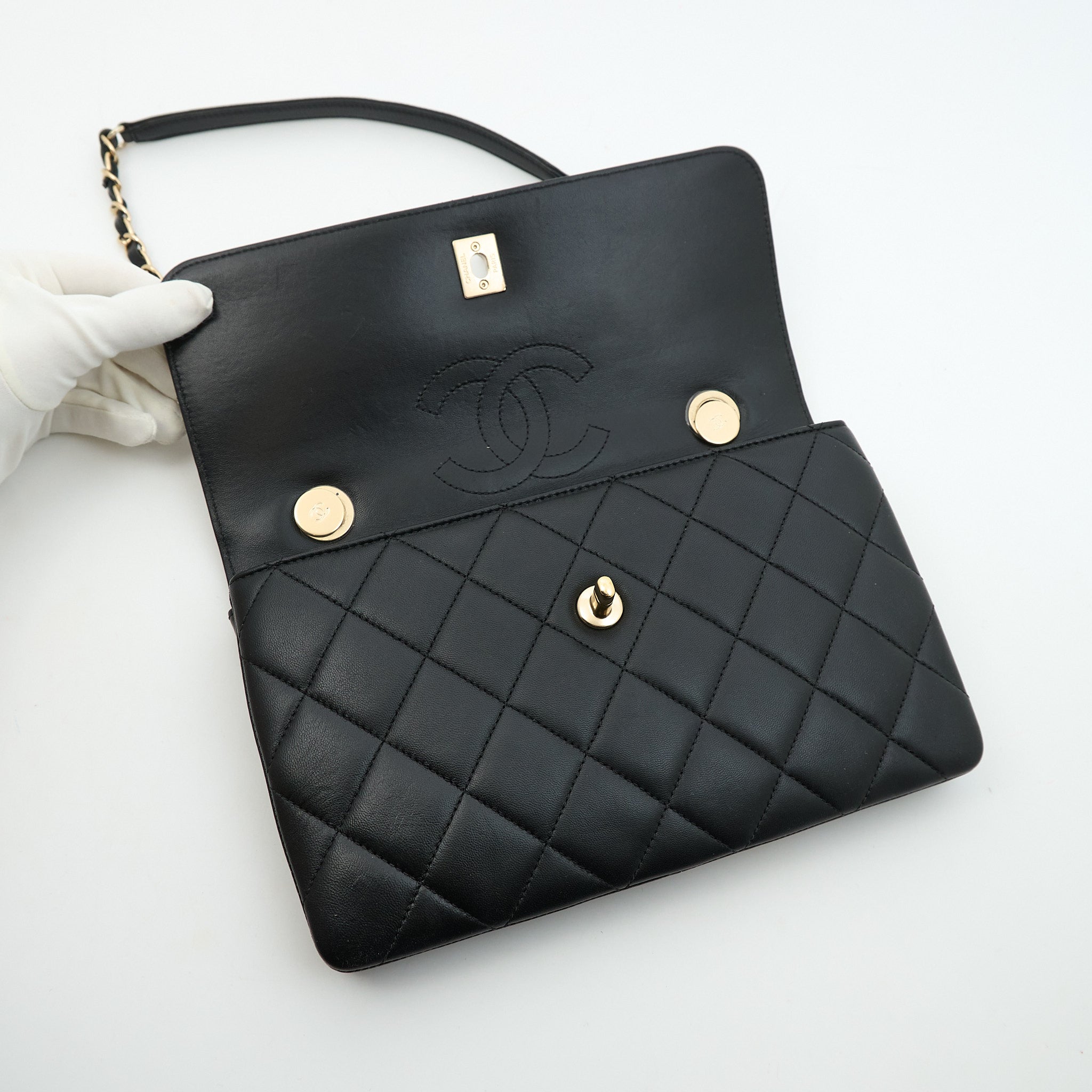 Chanel Lambskin Quilted Medium Trendy Flap Bag