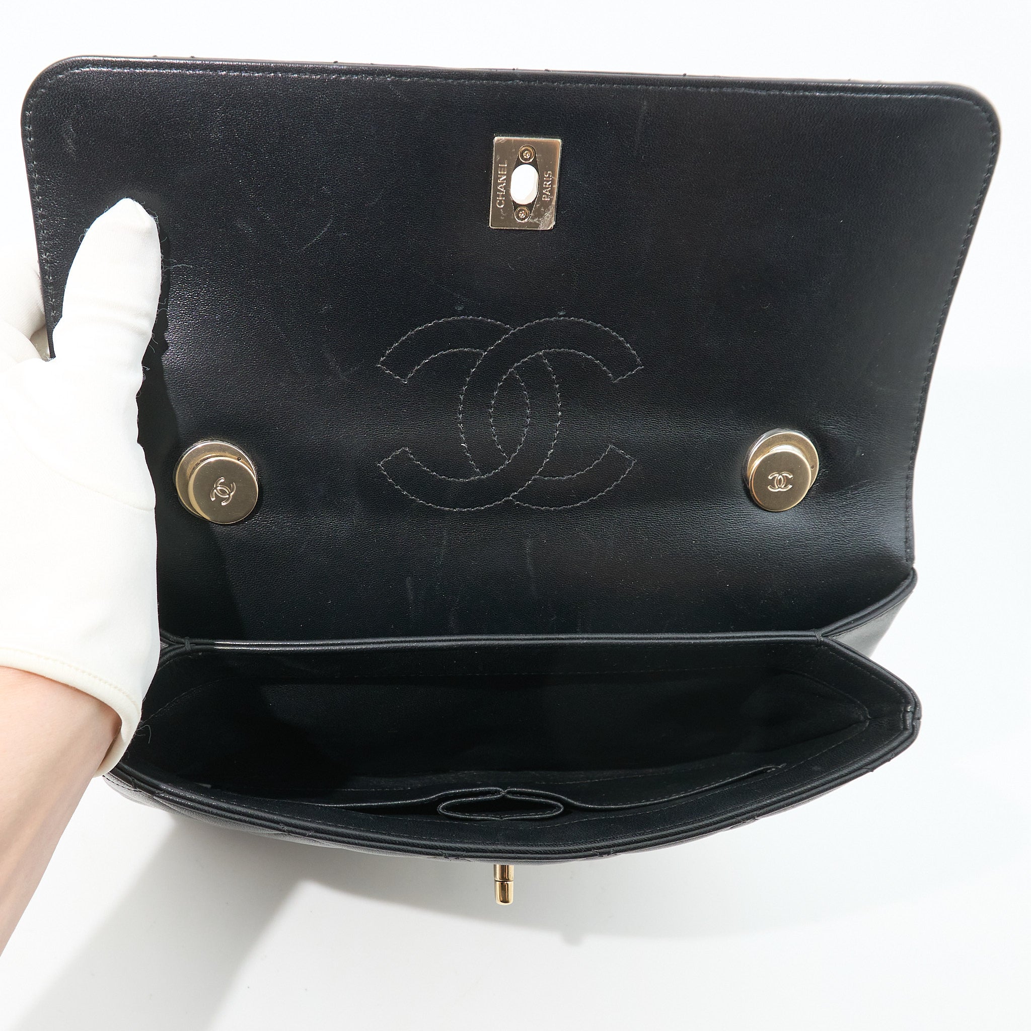 Chanel Lambskin Quilted Medium Trendy Flap Bag