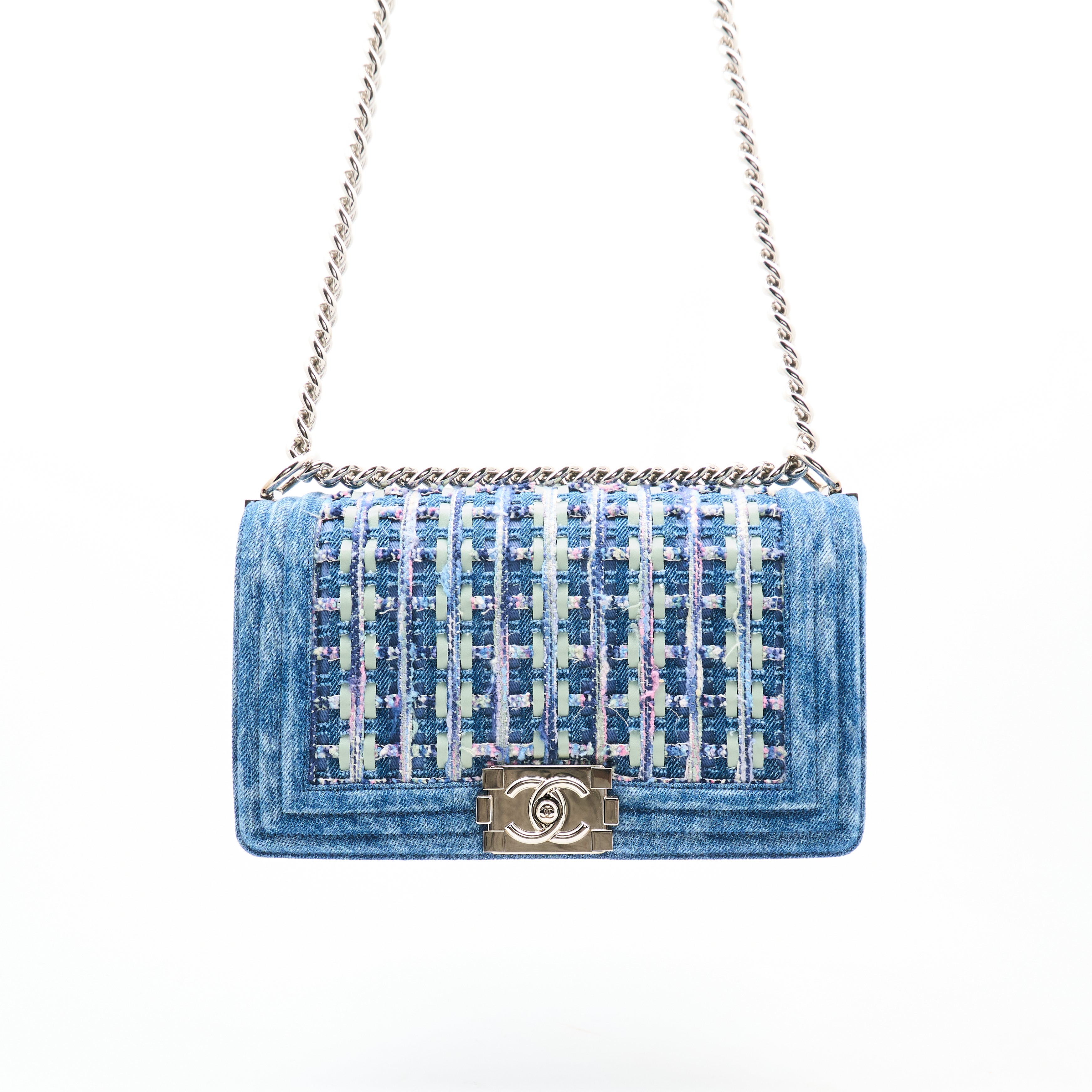 Chanel Denim & Tweed Boy Bag SHW