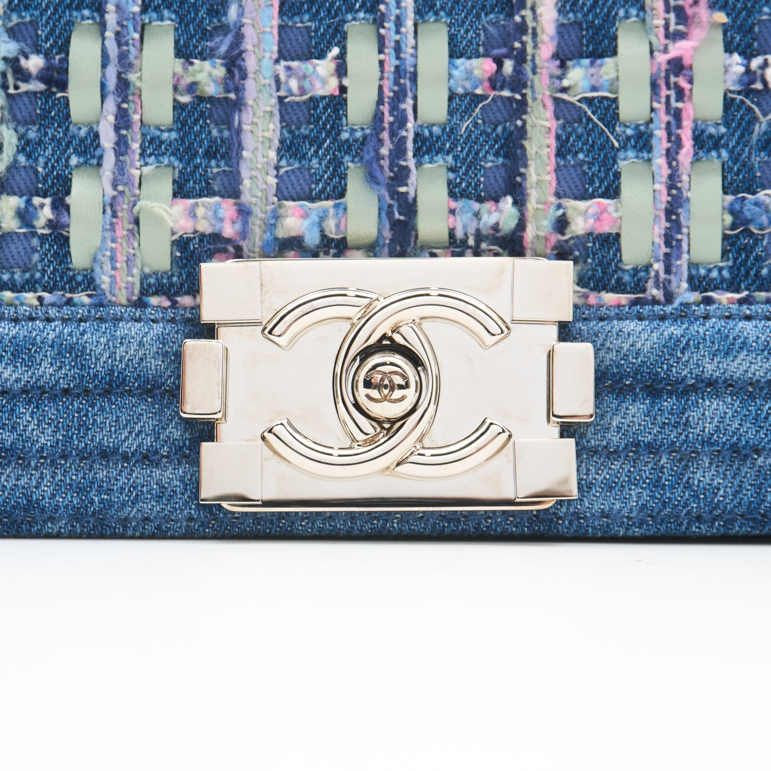 Chanel Denim & Tweed Boy Bag SHW