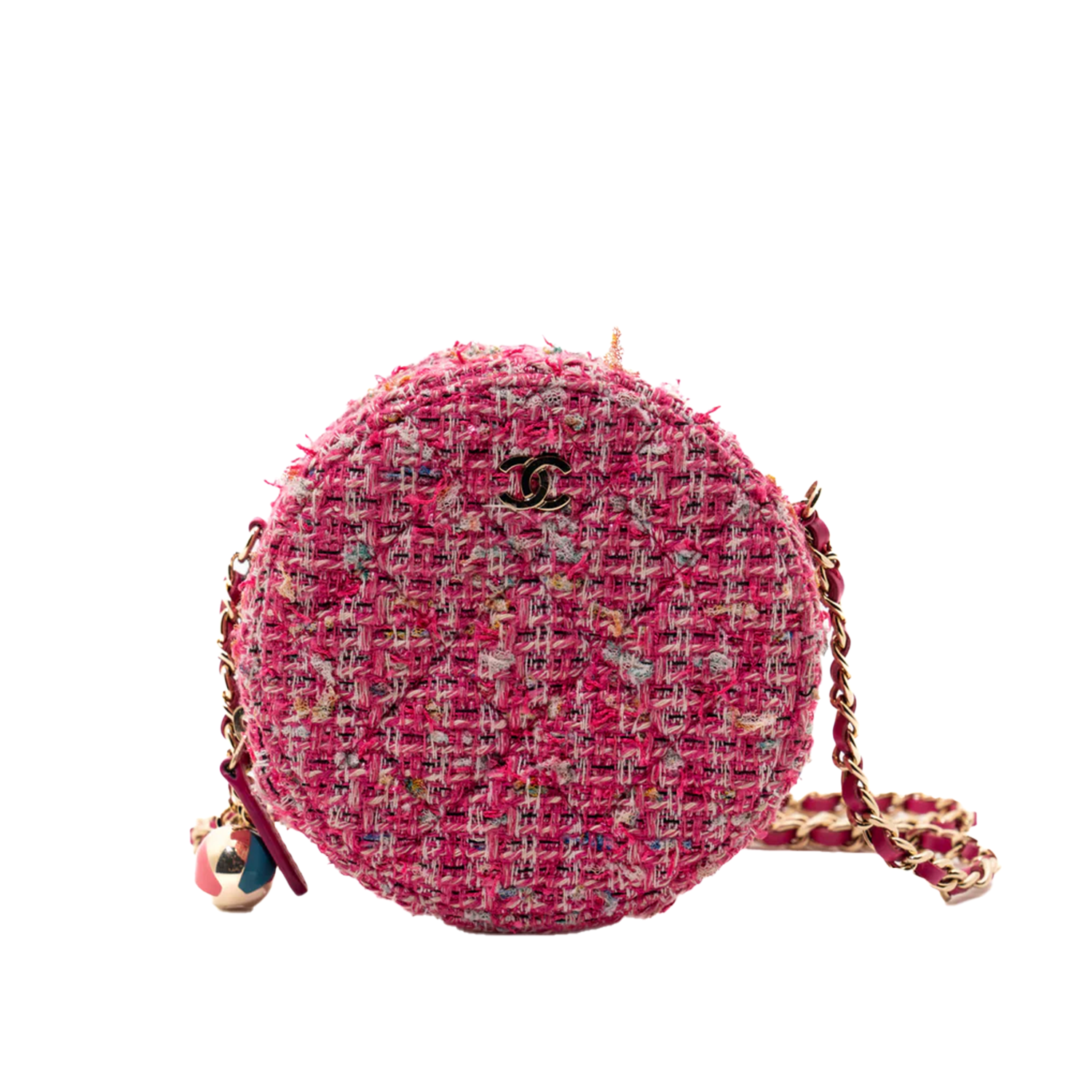 Chanel Tweed Handbag in Pink GHW