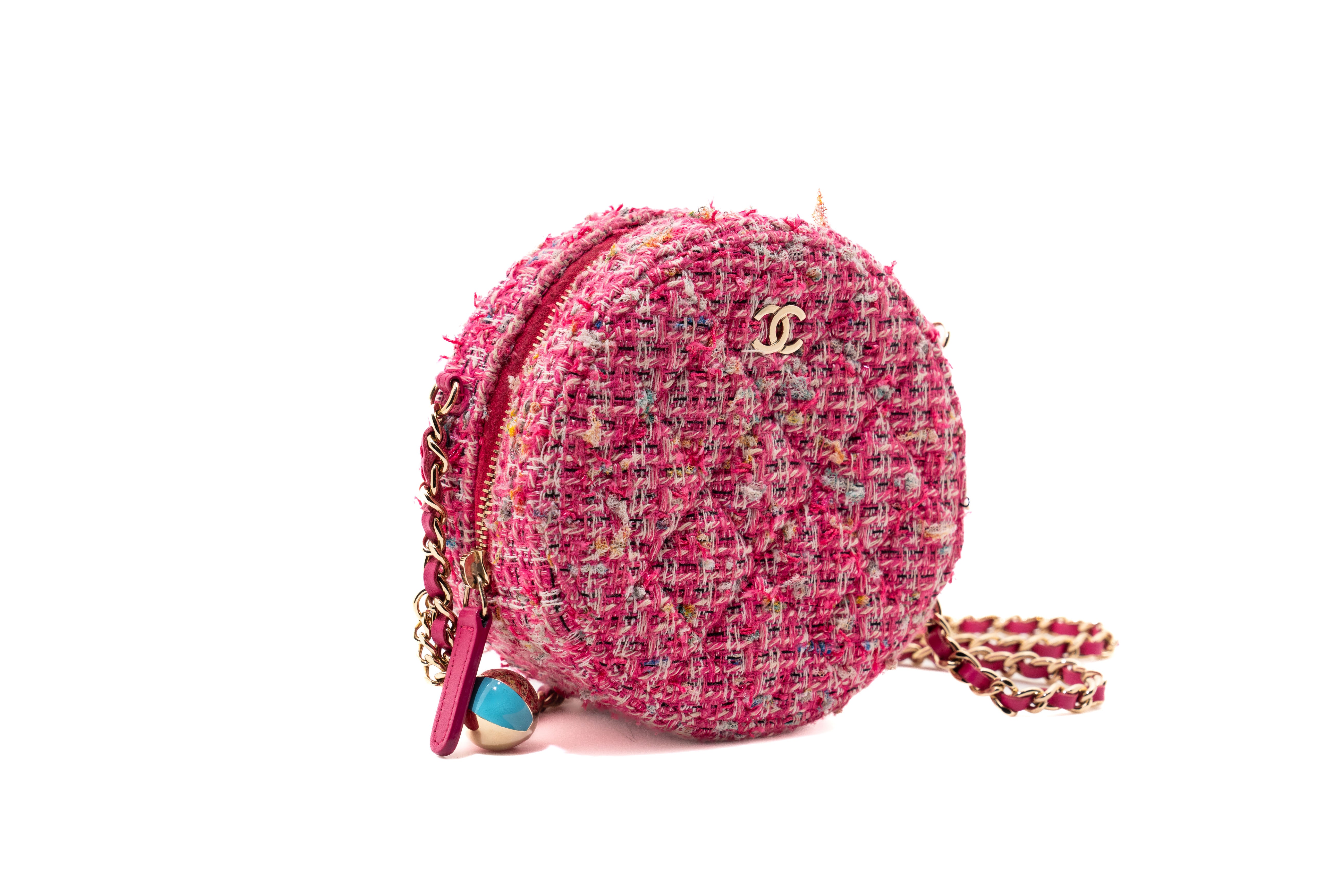 Chanel Tweed Handbag in Pink GHW