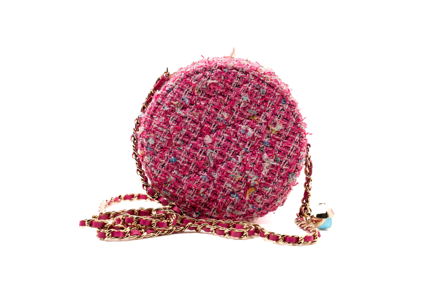 Chanel Tweed Handbag in Pink GHW
