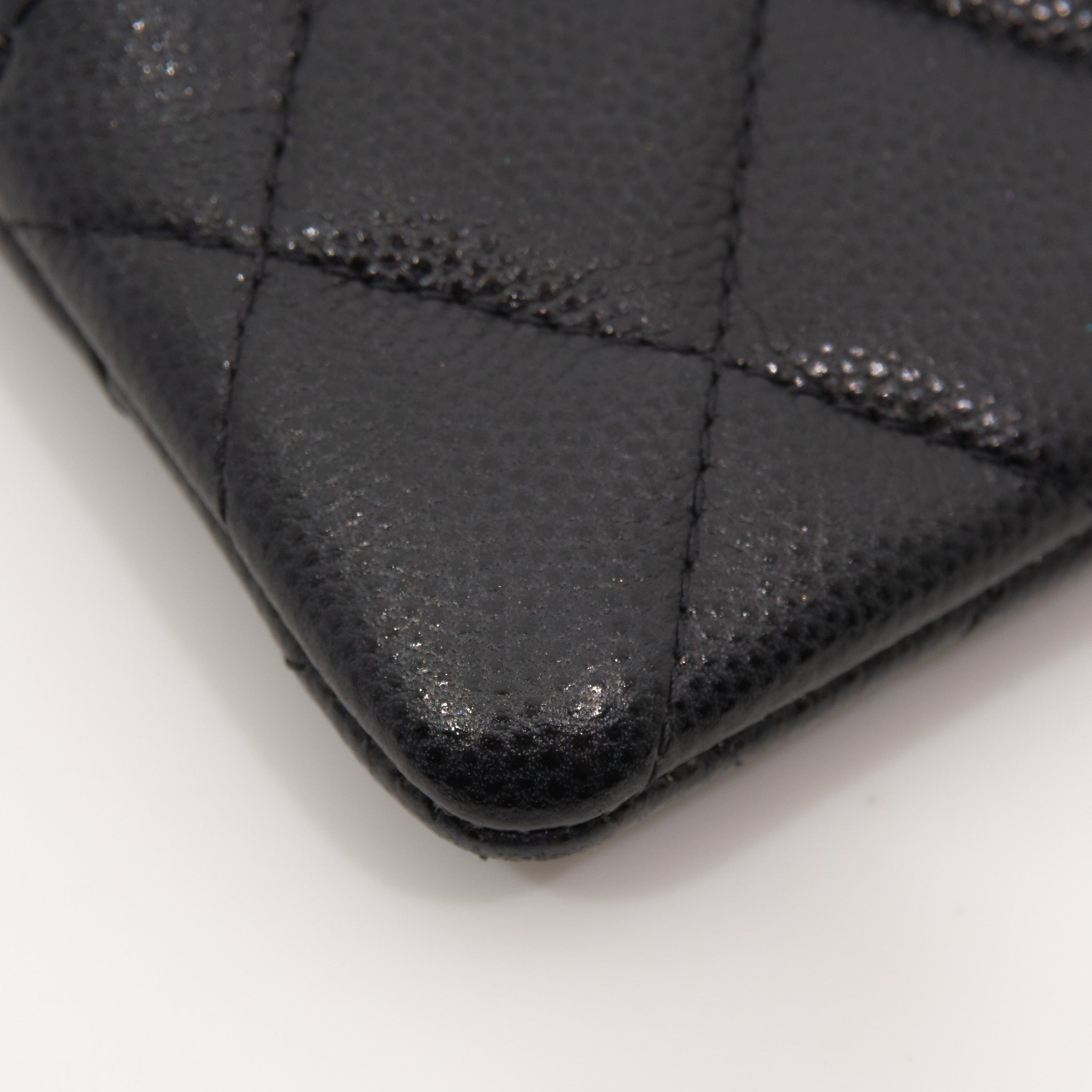 Chanel Black Caviar Crystal CC Wallet