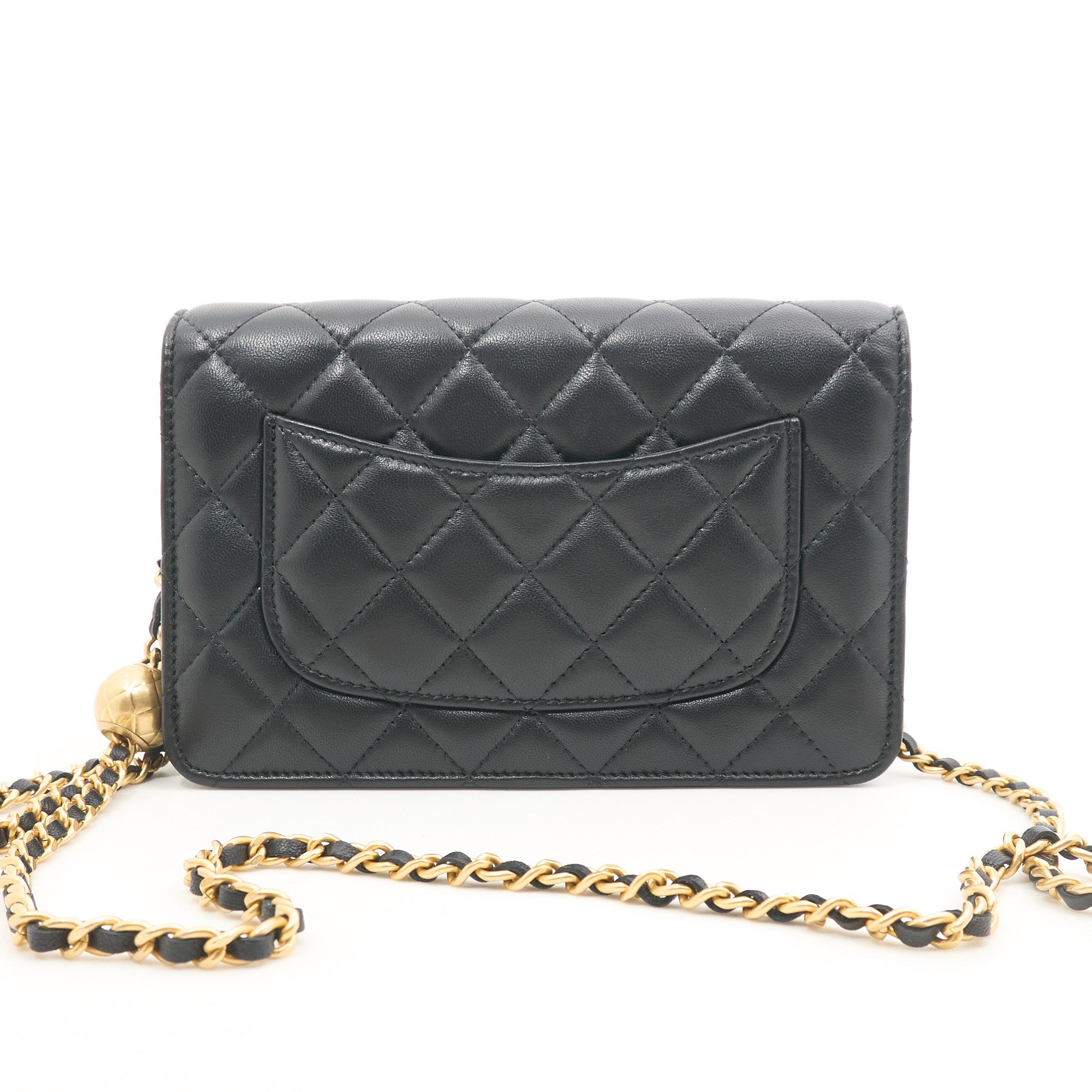 Chanel Wallet on Chain WOC Pearl Crush Black Lambskin GHW