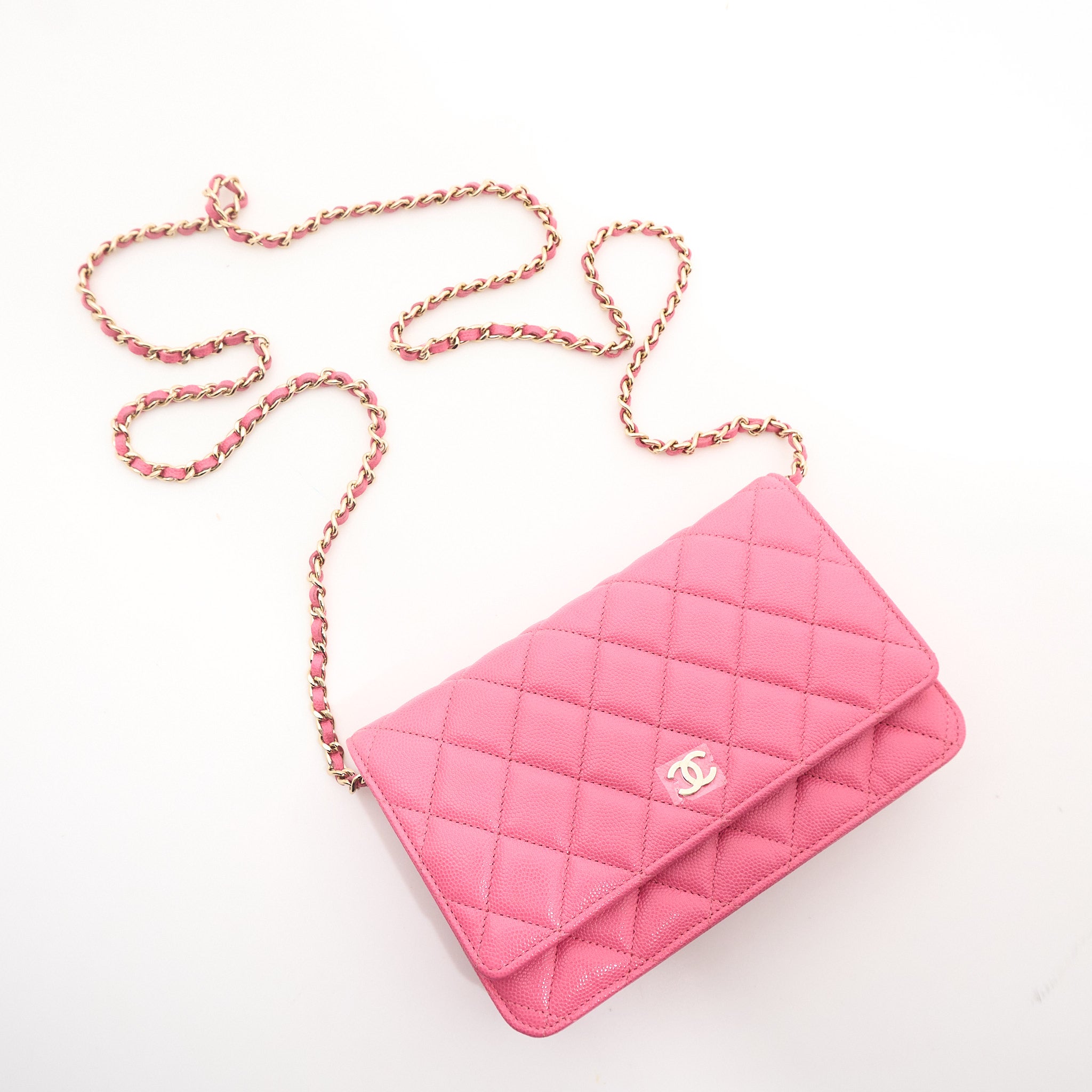 Chanel Classic Wallet on Chain Pink Caviar LGHW