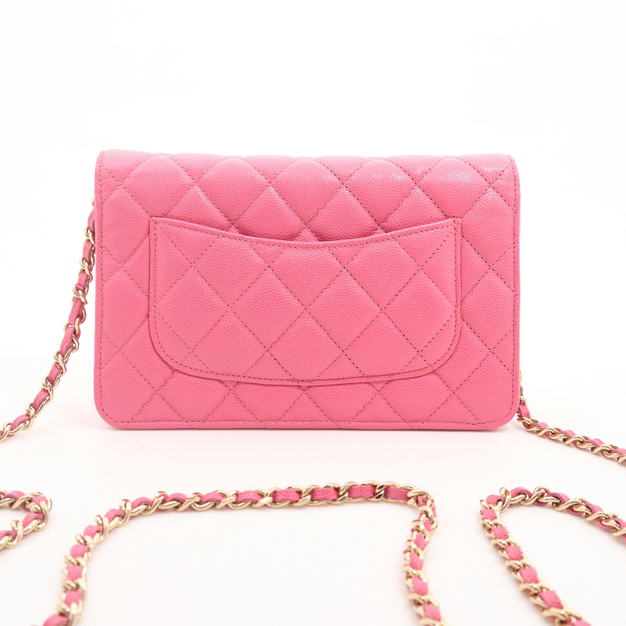 Chanel Classic Wallet on Chain Pink Caviar LGHW