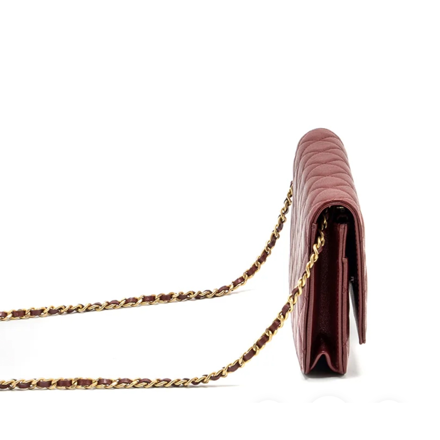 Chanel Wallet On Chain Burgundy WOC GHW