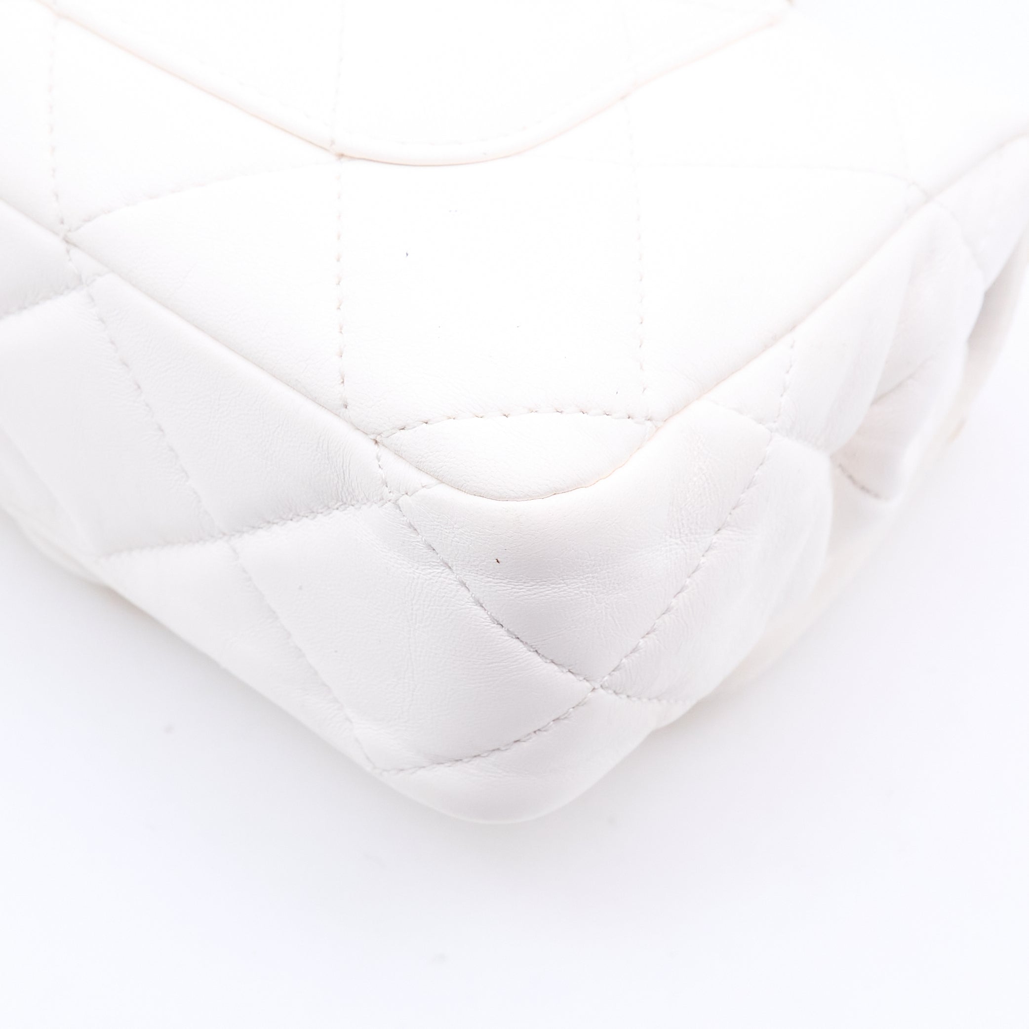 Chanel White Mini Quilted Flap Shoulder Bag GHW