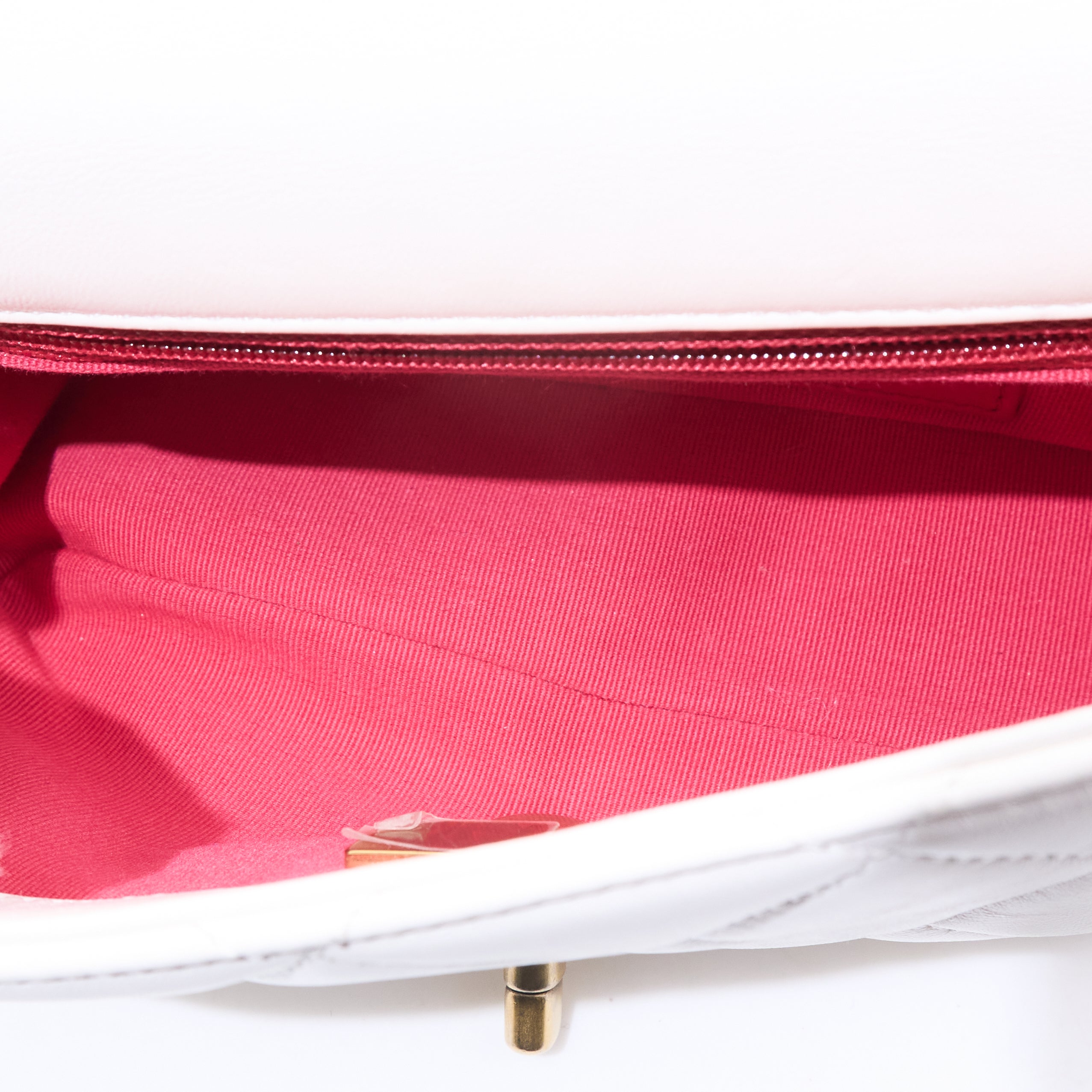 Chanel White Mini Quilted Flap Shoulder Bag GHW