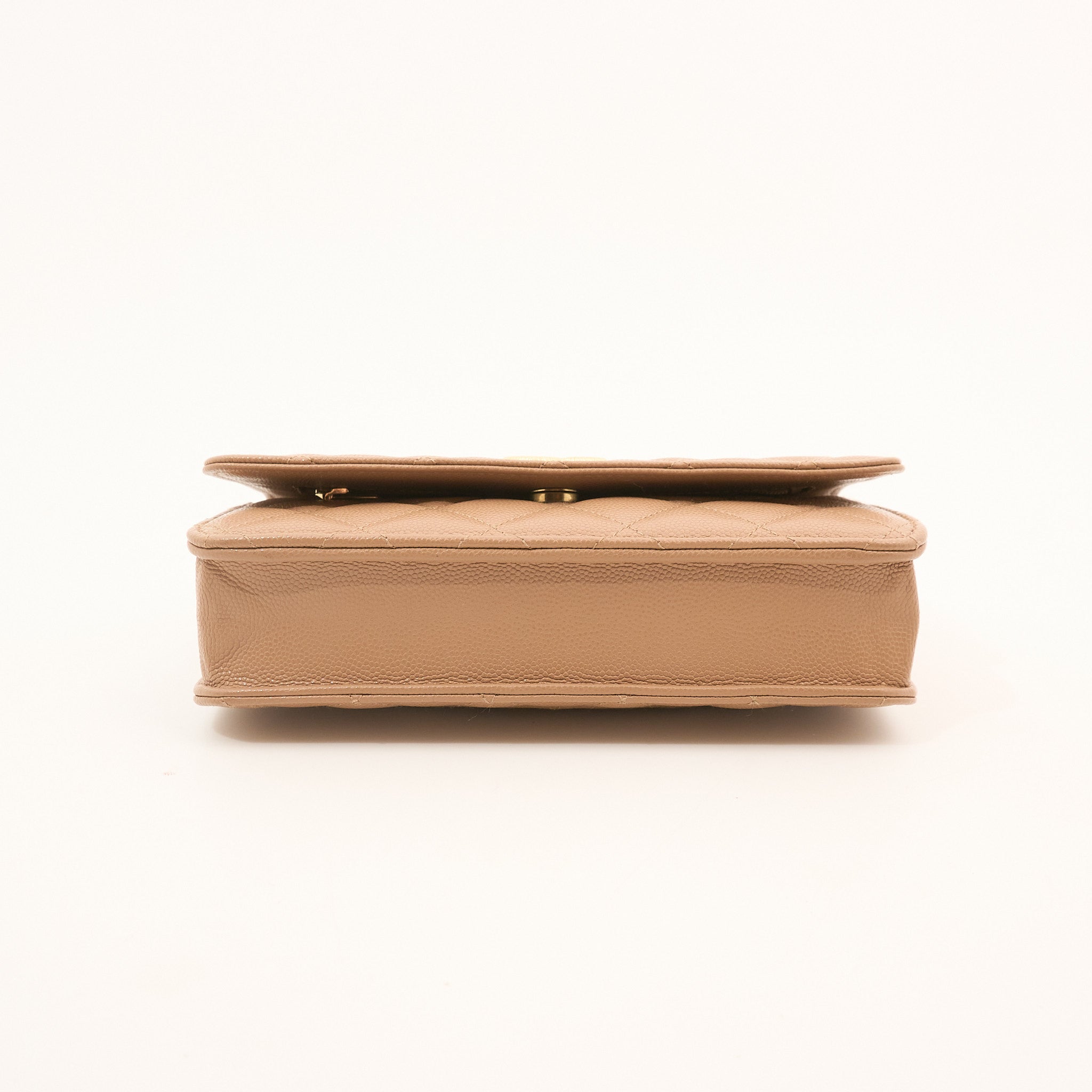 Chanel Tan Caviar Wallet On Chain WOC Bag GHW