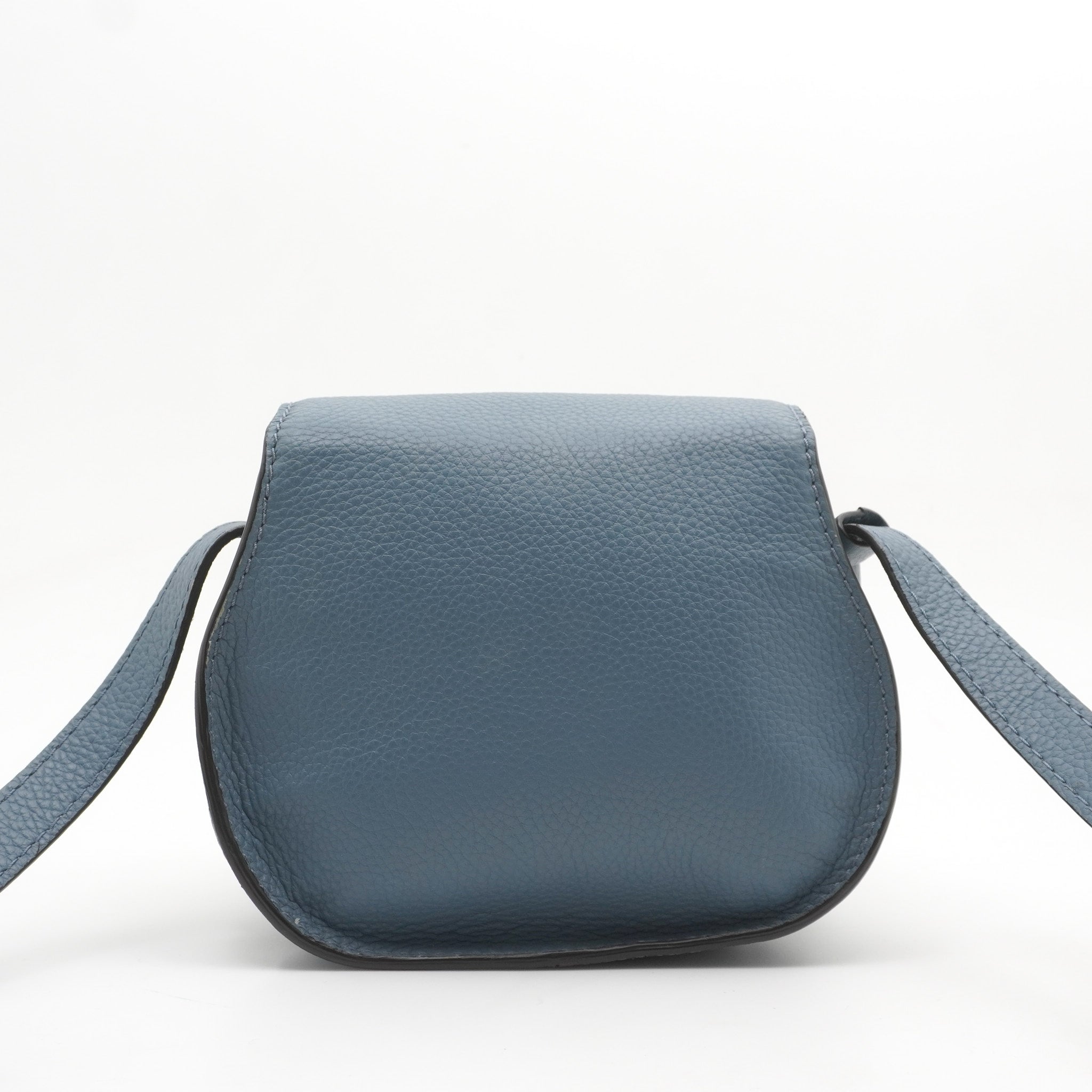 Chloe Small Marcie Blue Leather Bag