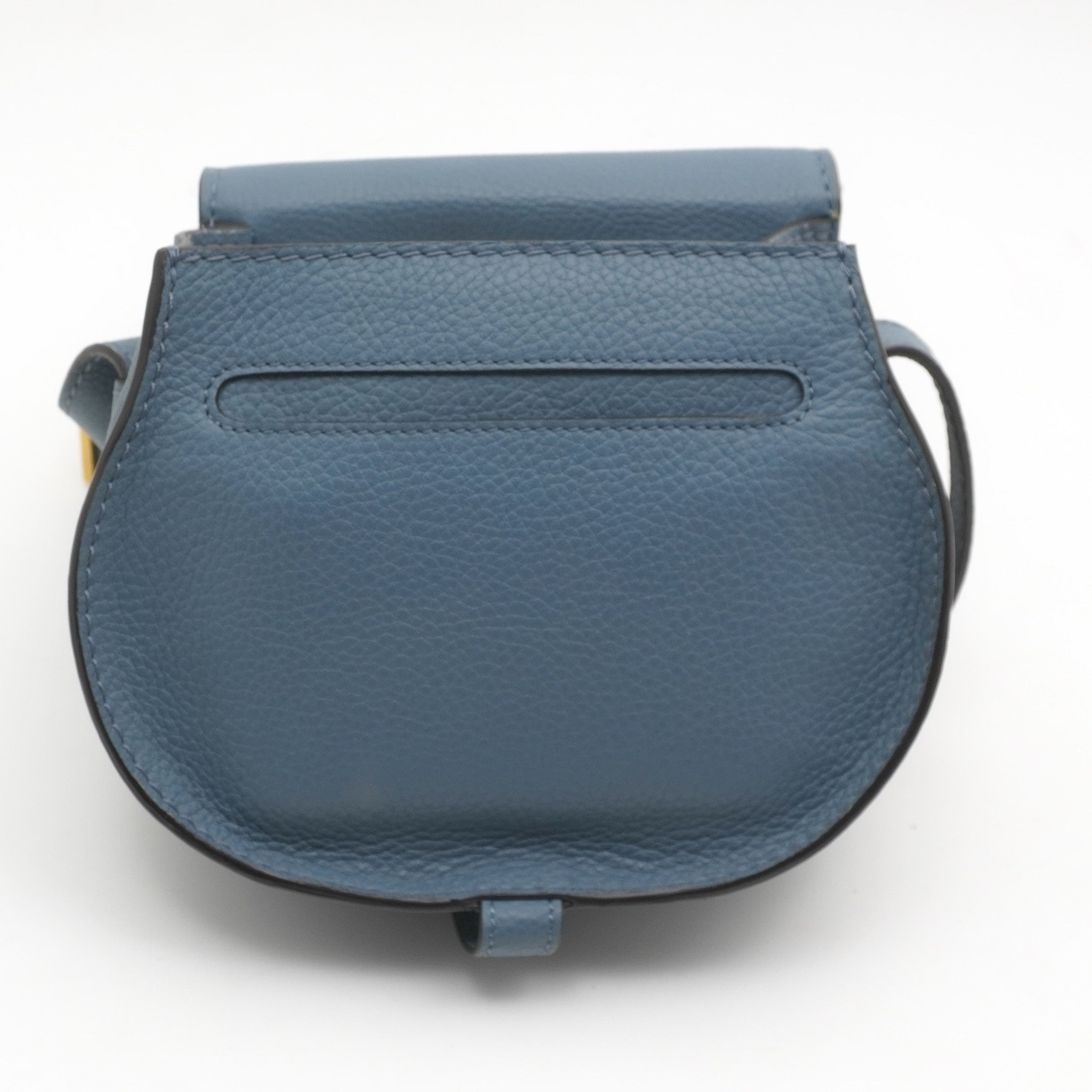 Chloe Small Marcie Blue Leather Bag