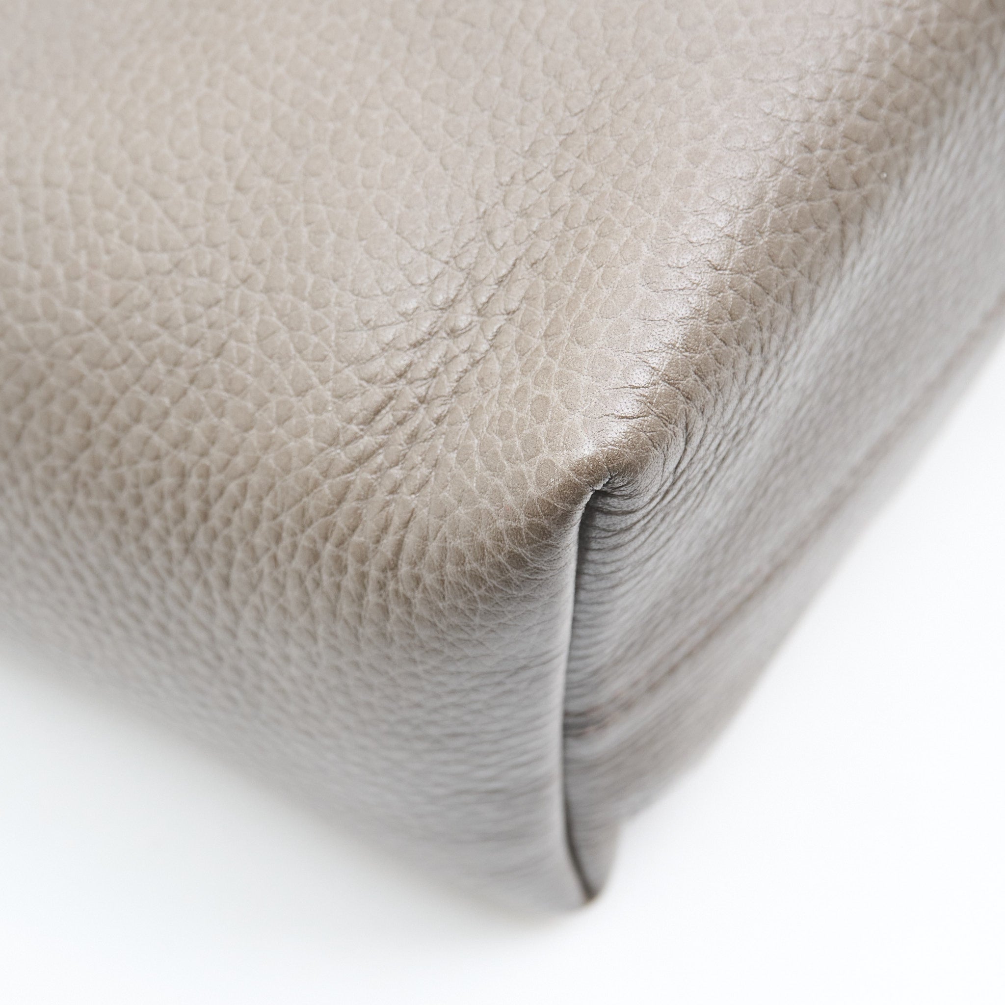 Chloe Spin Tote Bag In Taupe Grey Leather