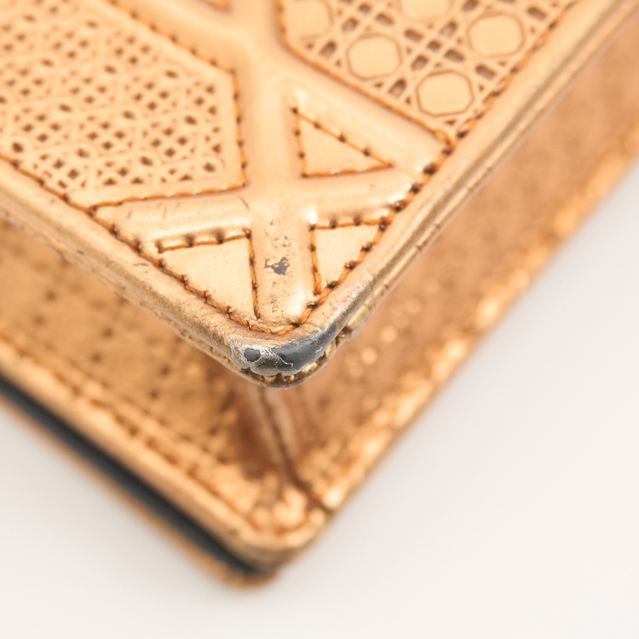 Christian Dior Diorama Wallet On Chain Bronze