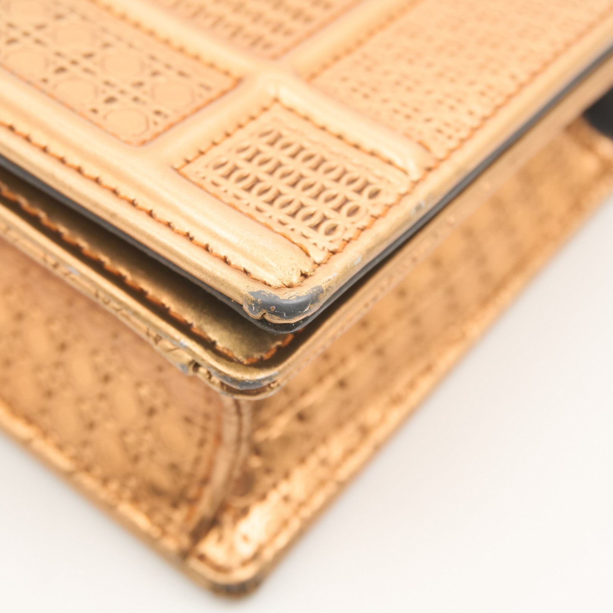 Christian Dior Diorama Wallet On Chain Bronze