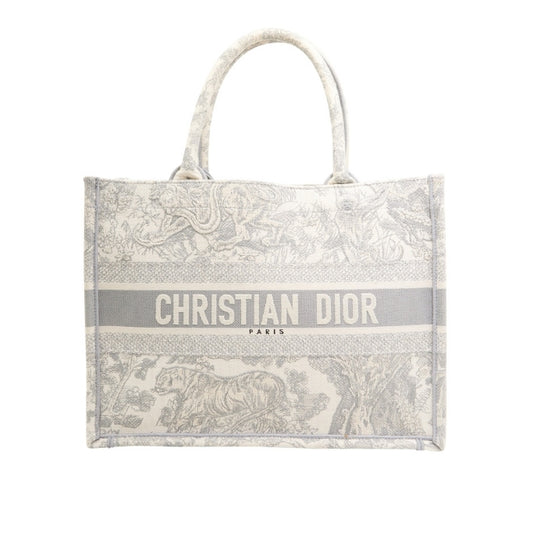 Christian Dior Canvas Medium Totes in Grey