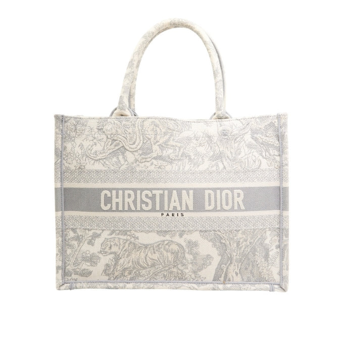 Christian Dior Canvas Medium Totes in Grey