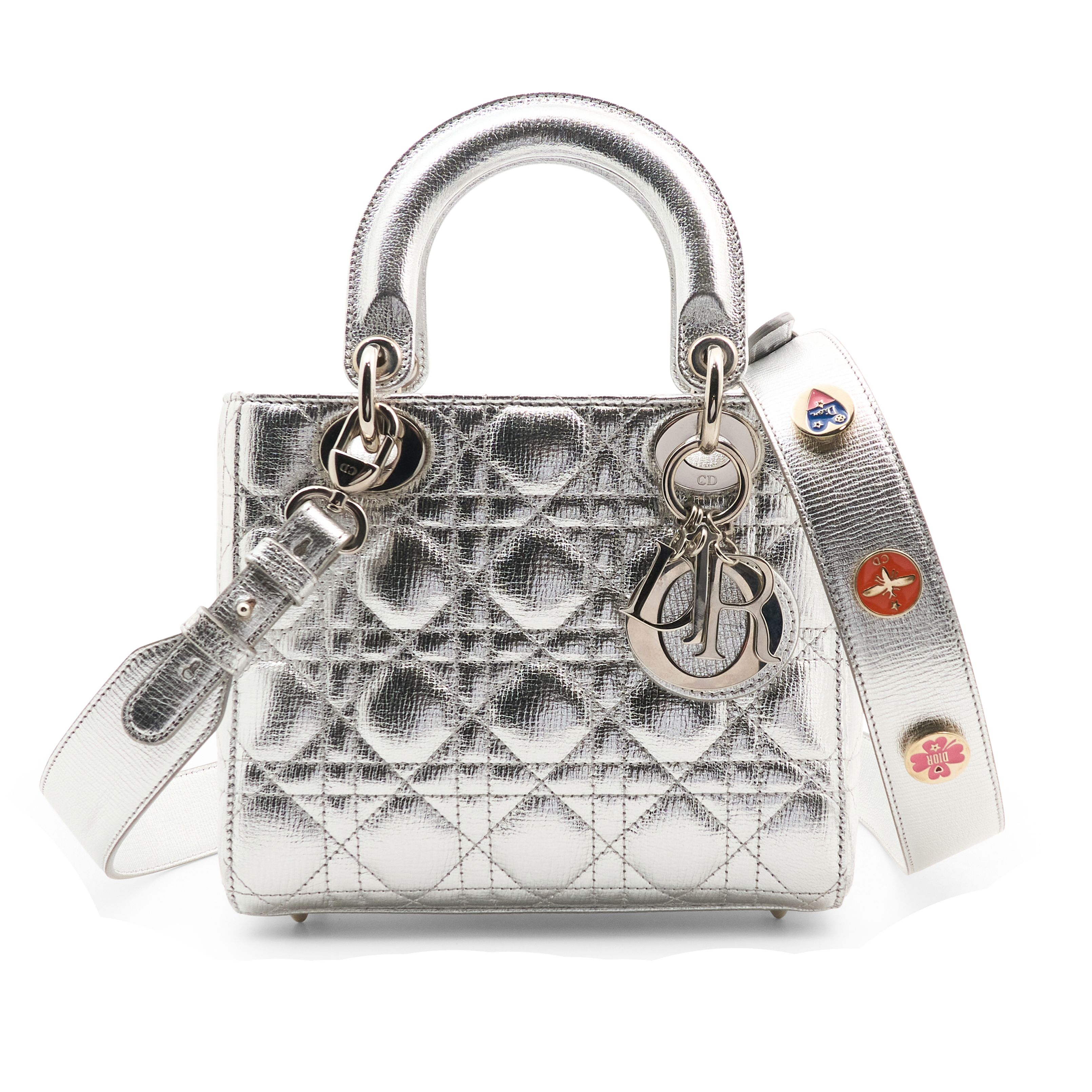 Christian Dior Lady Dior Metallic Small Handbag