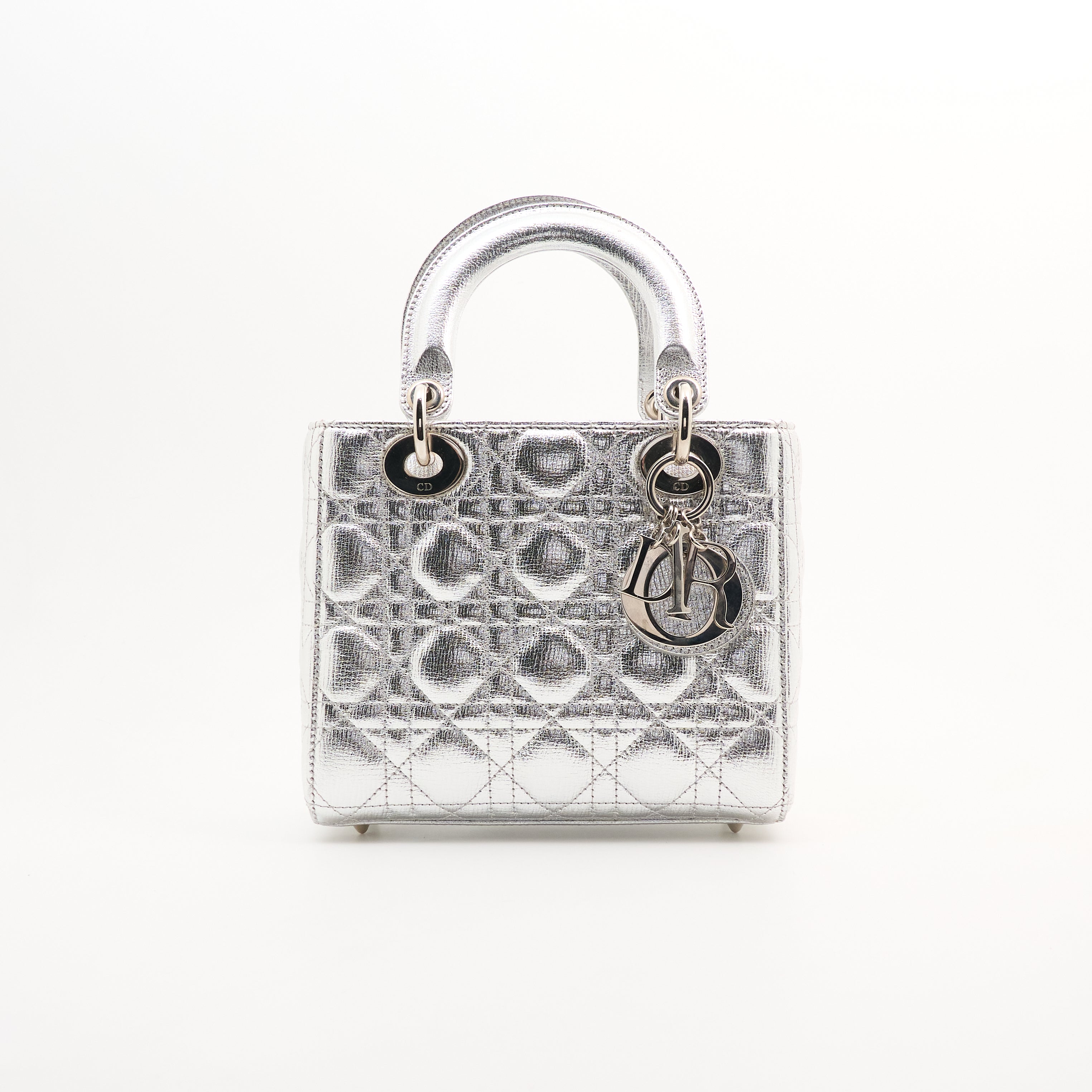 Christian Dior Lady Dior Metallic Small Handbag
