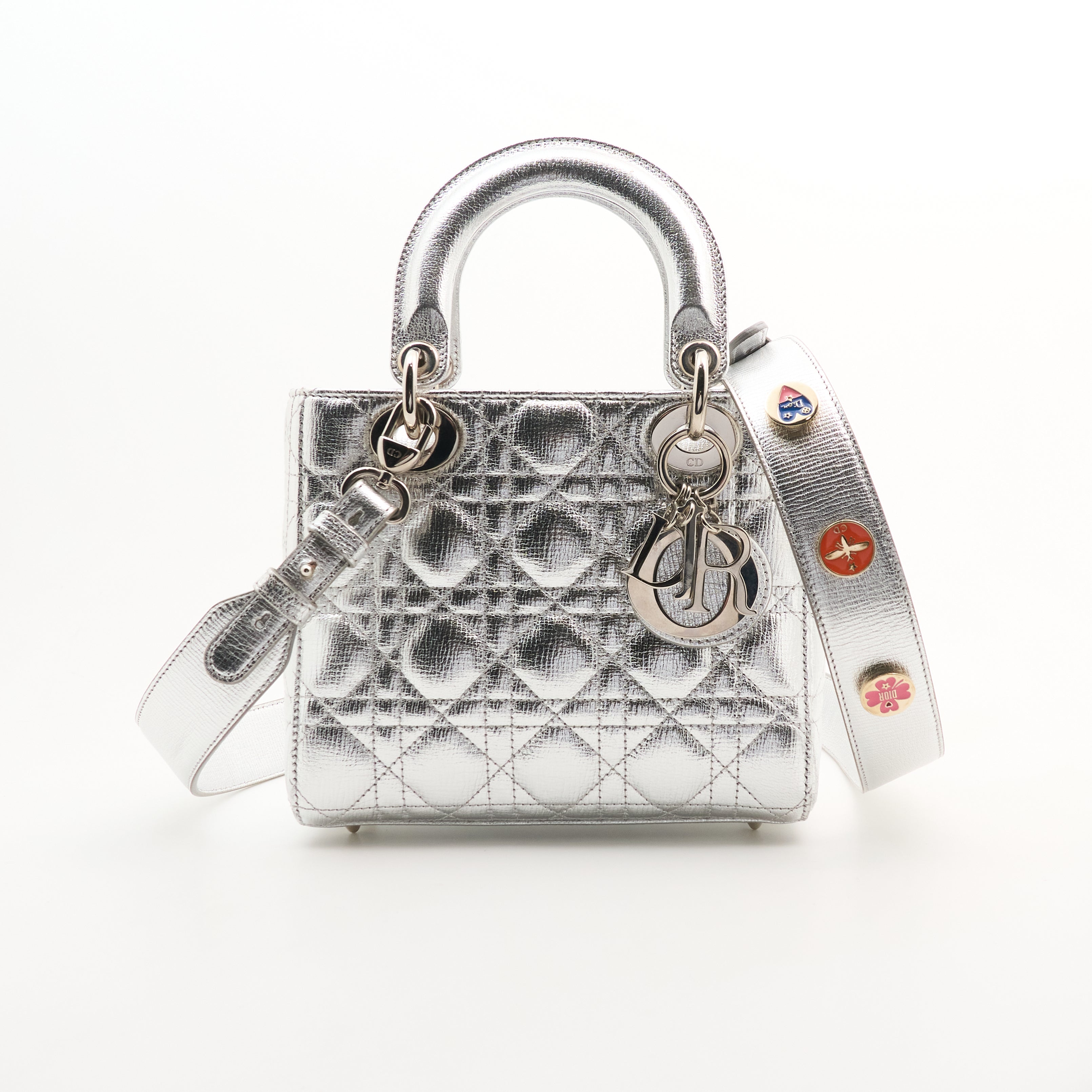 Christian Dior Lady Dior Metallic Small Handbag