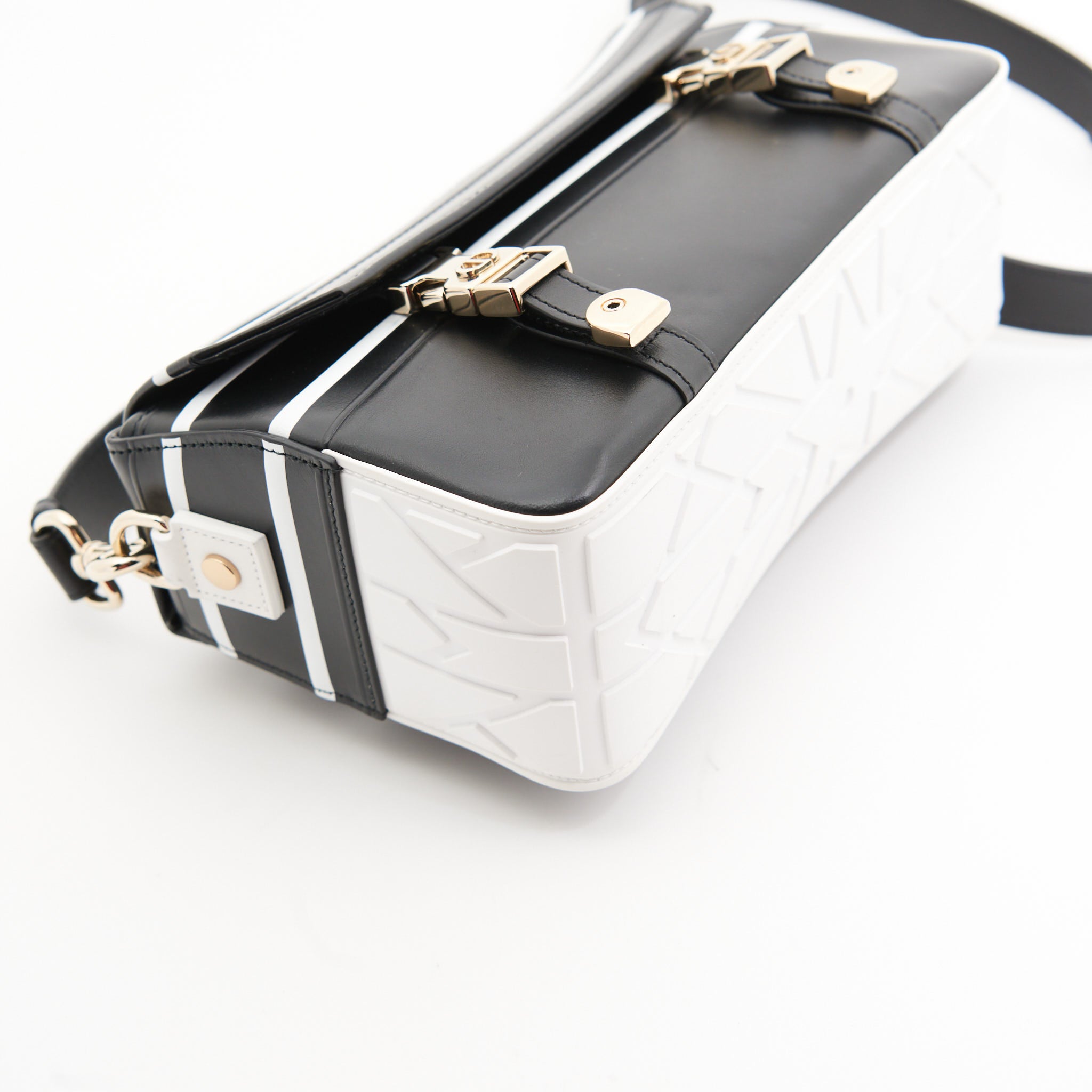 Christian Dior Leather Campbag in Black and White