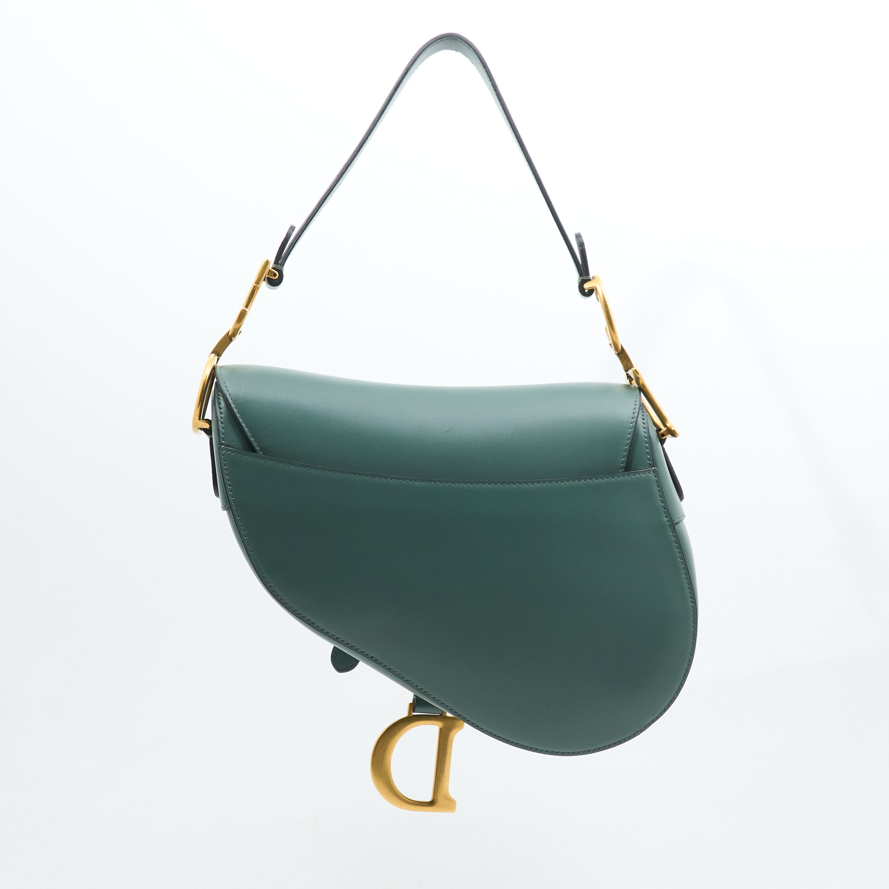 Christian Dior Medium Green Saddle Bag