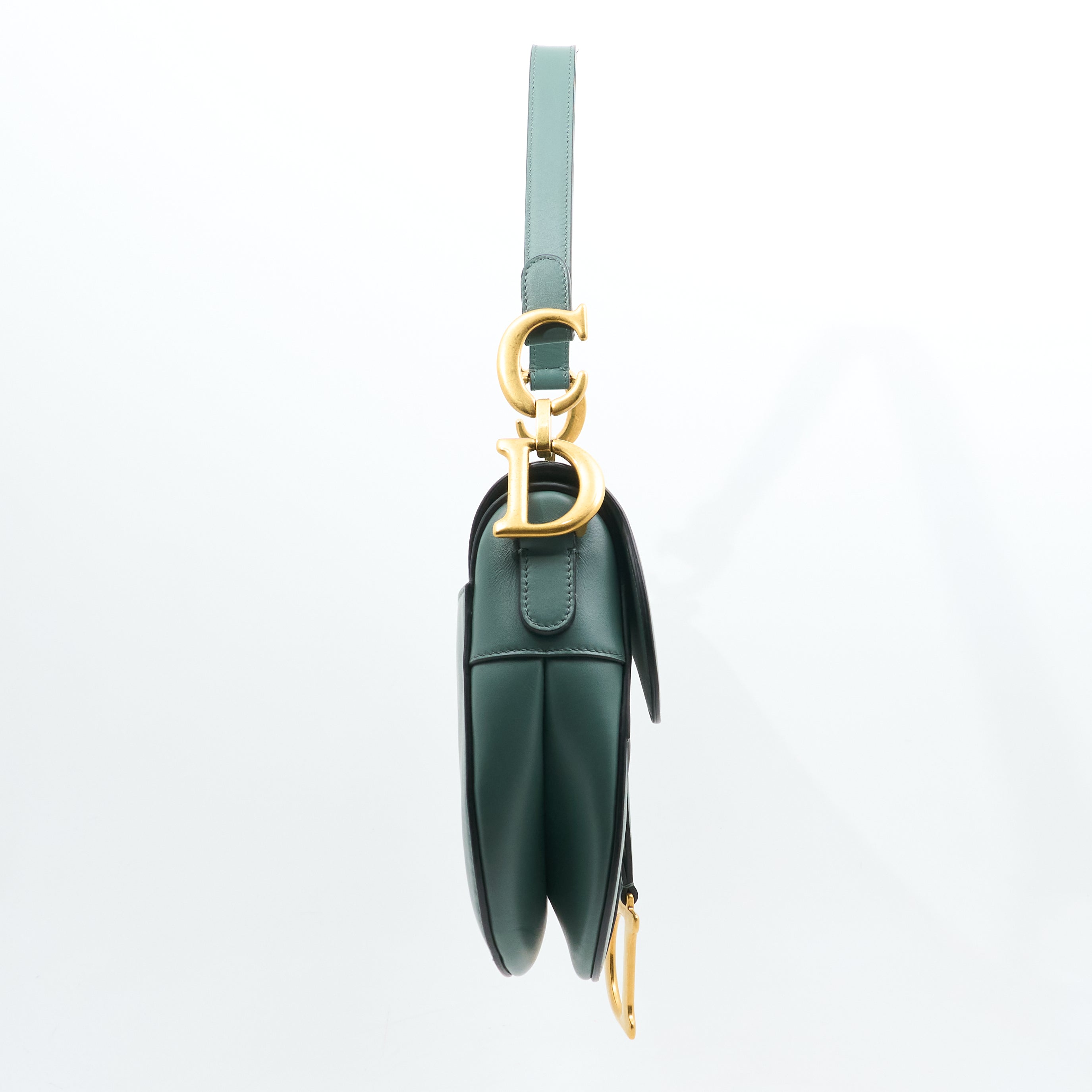 Christian Dior Medium Green Saddle Bag