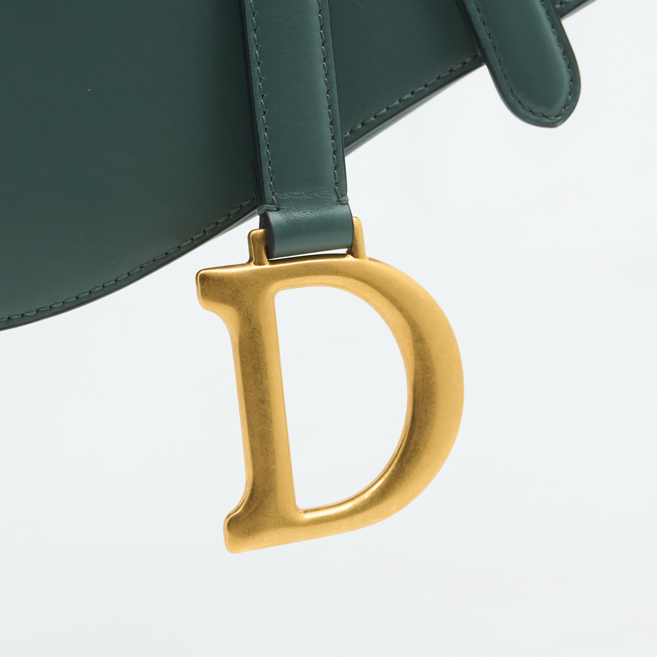 Christian Dior Medium Green Saddle Bag