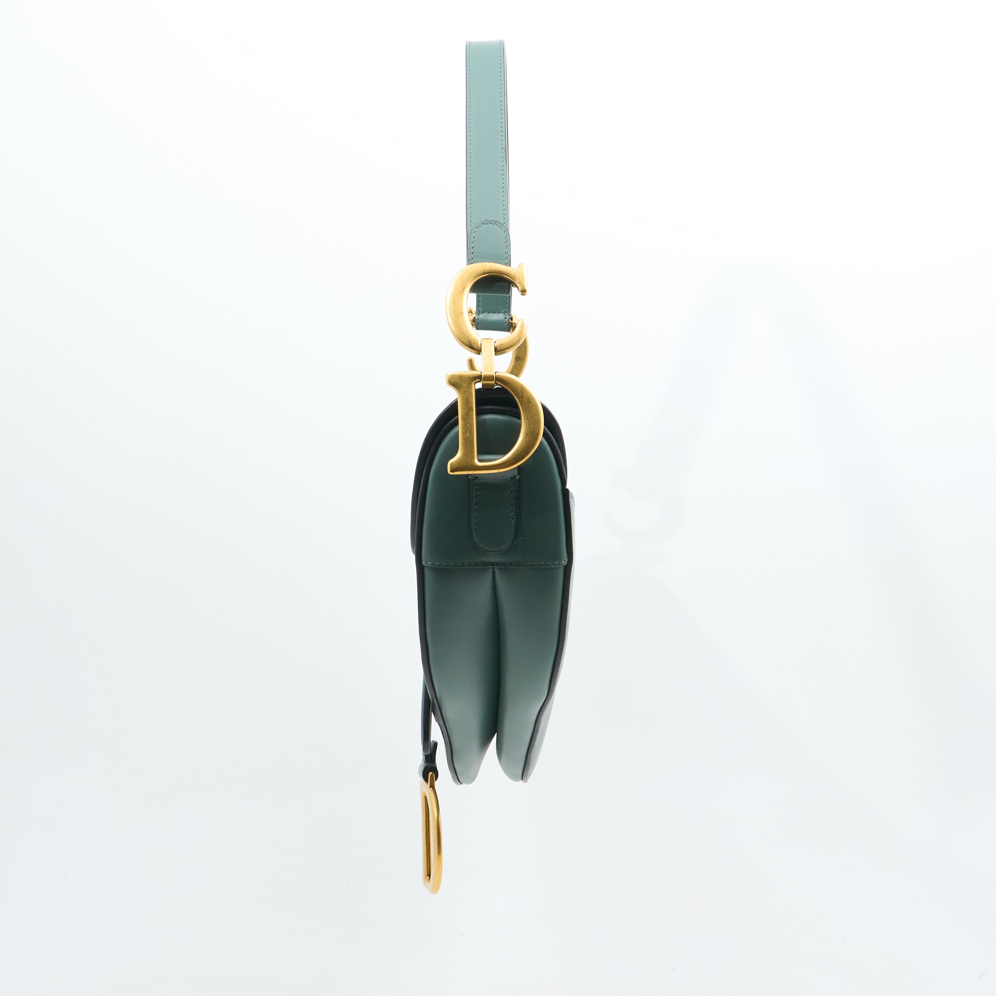 Christian Dior Medium Green Saddle Bag