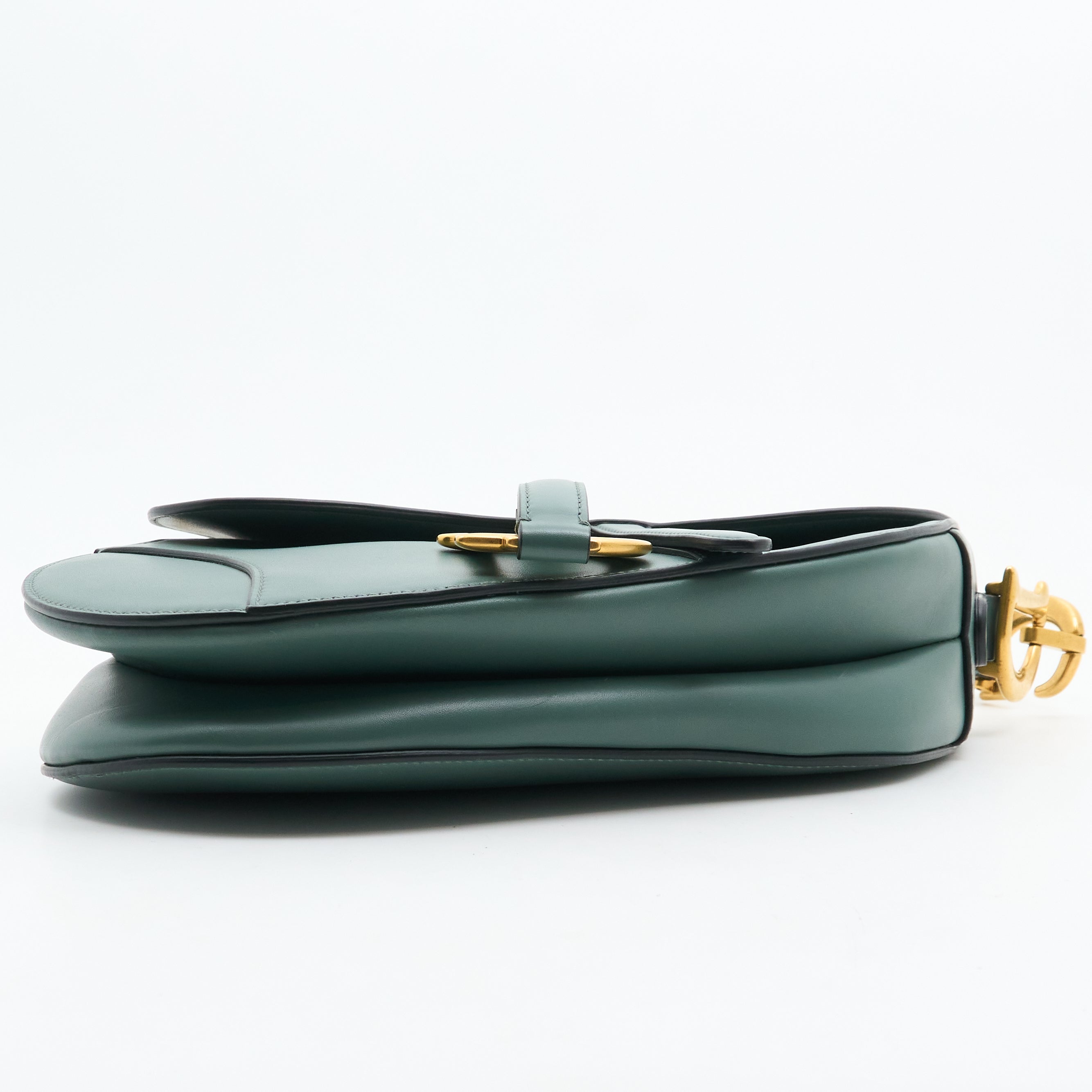 Christian Dior Medium Green Saddle Bag