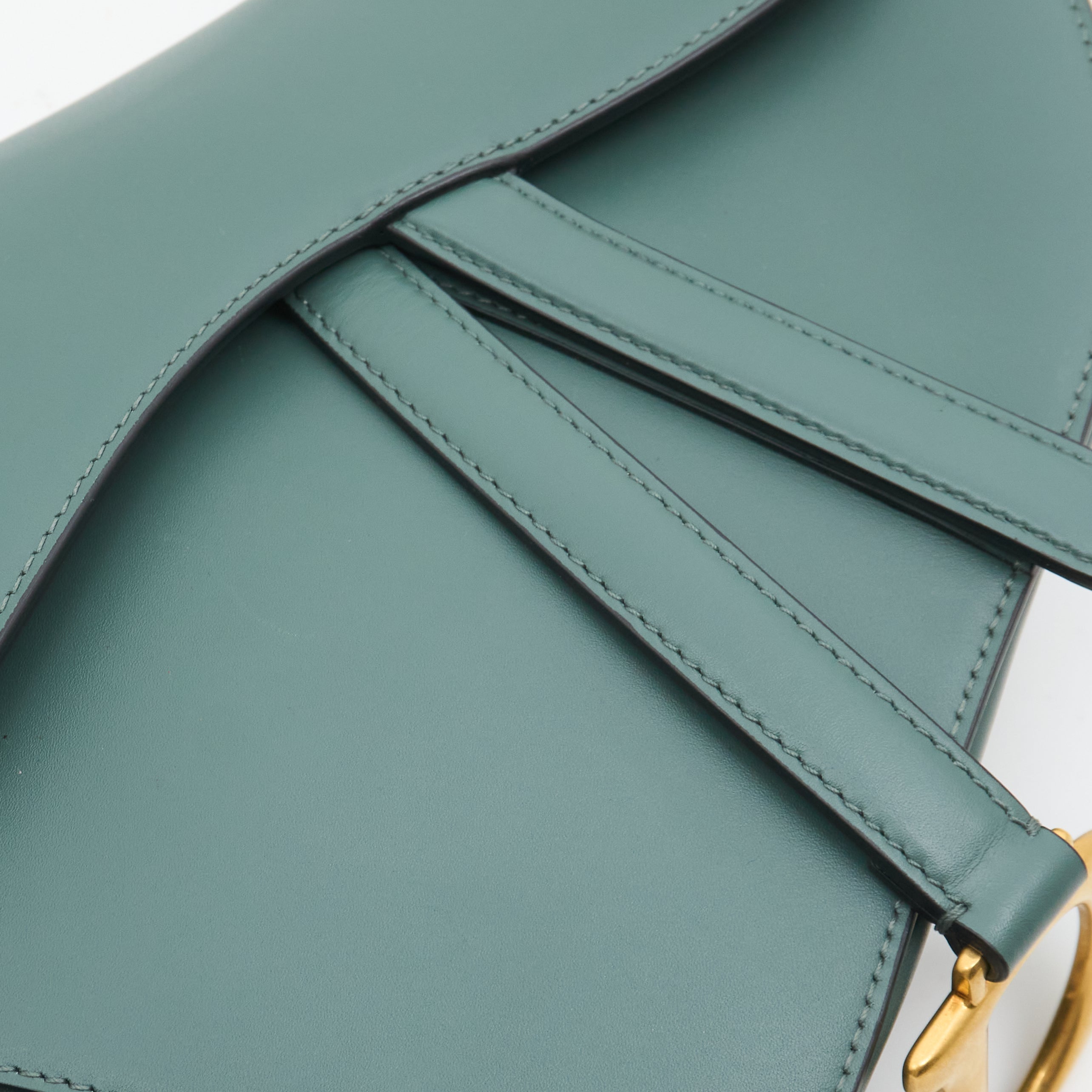 Christian Dior Medium Green Saddle Bag
