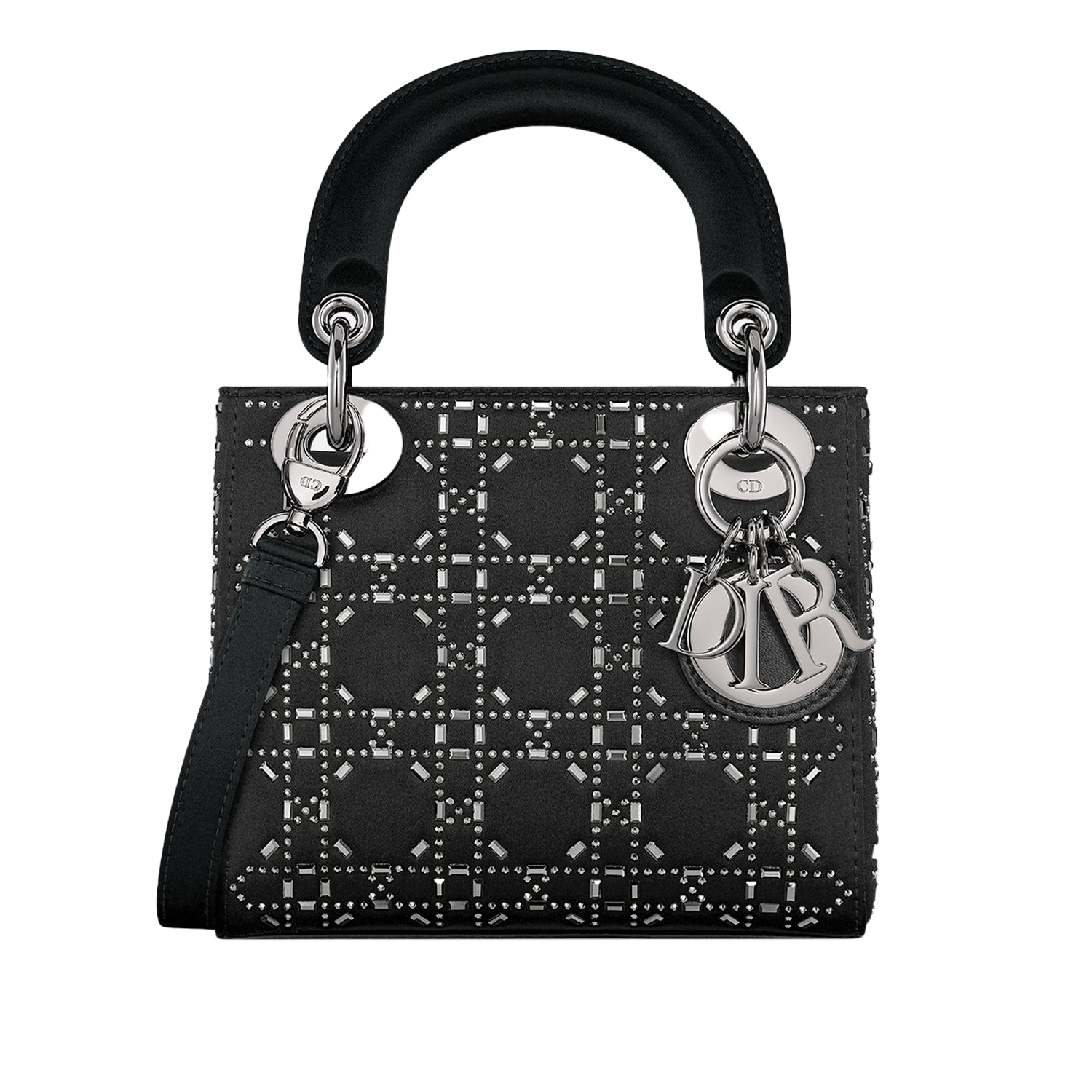 Christian Dior Mini Lady Dior Black Satin