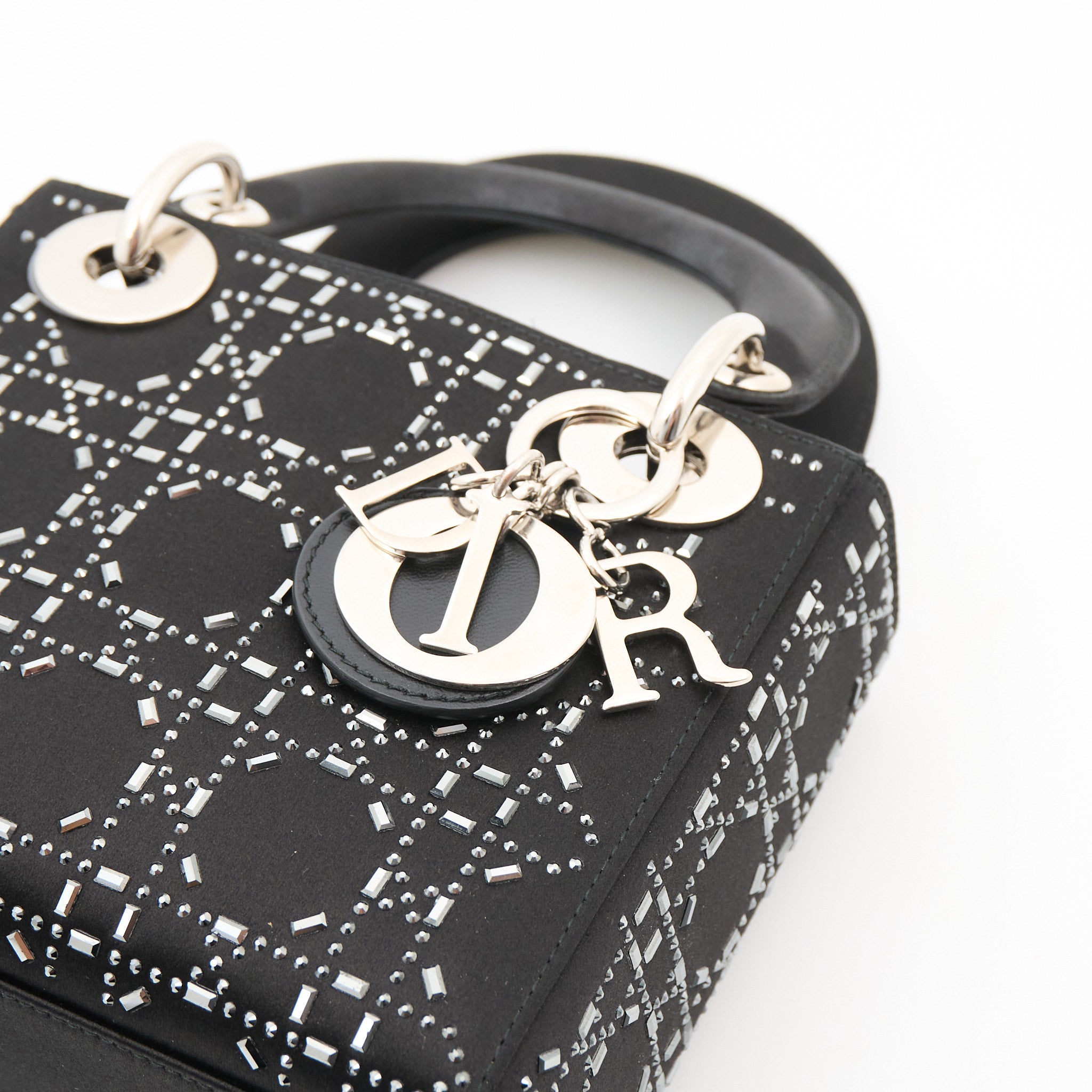 Christian Dior Mini Lady Dior Black Satin