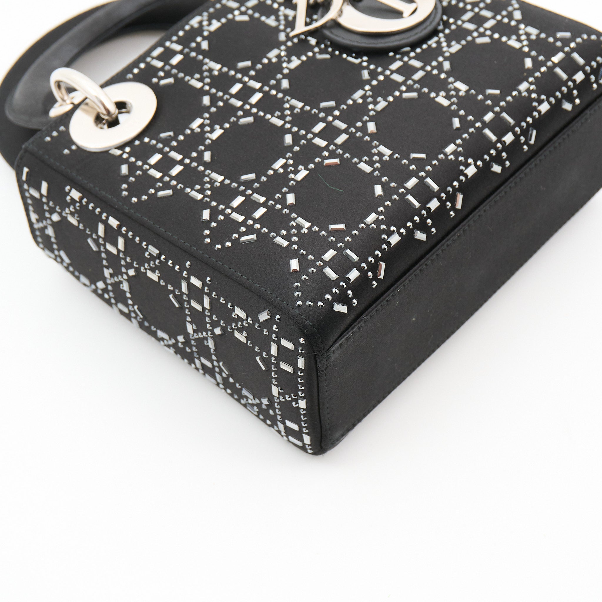 Christian Dior Mini Lady Dior Black Satin