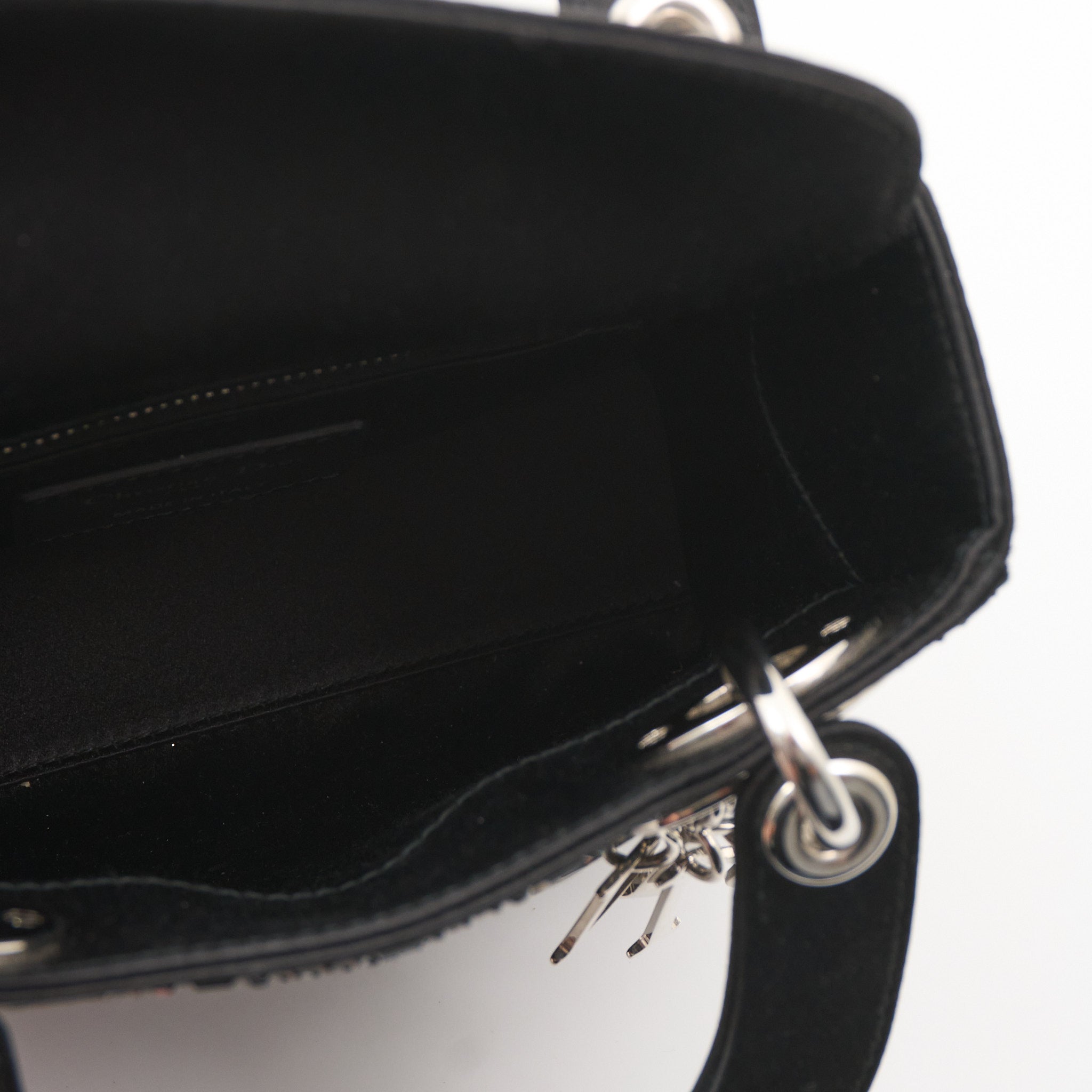 Christian Dior Mini Lady Dior Black Satin