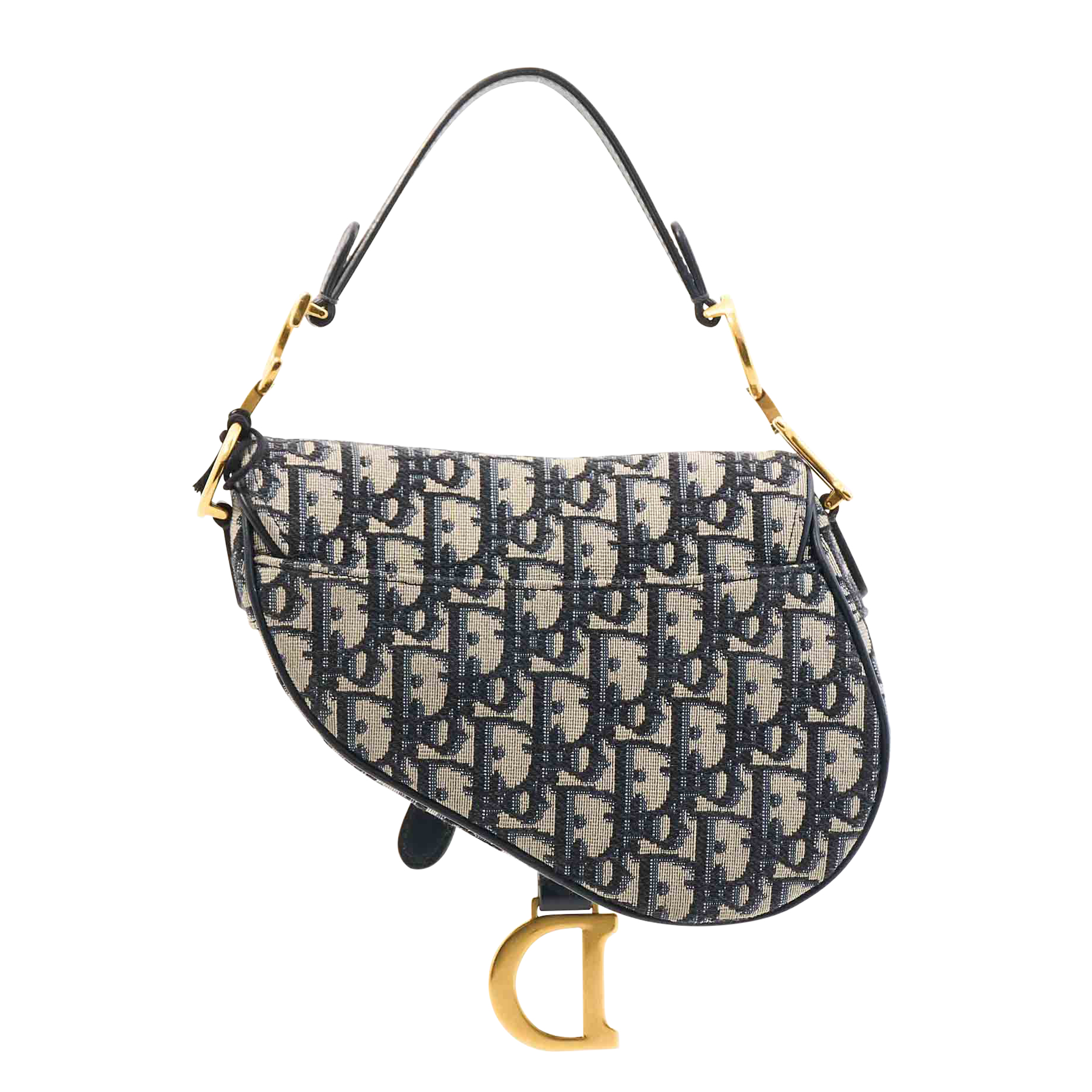 Christian Dior Mini Saddle Bag in Blue Jacquard Oblique