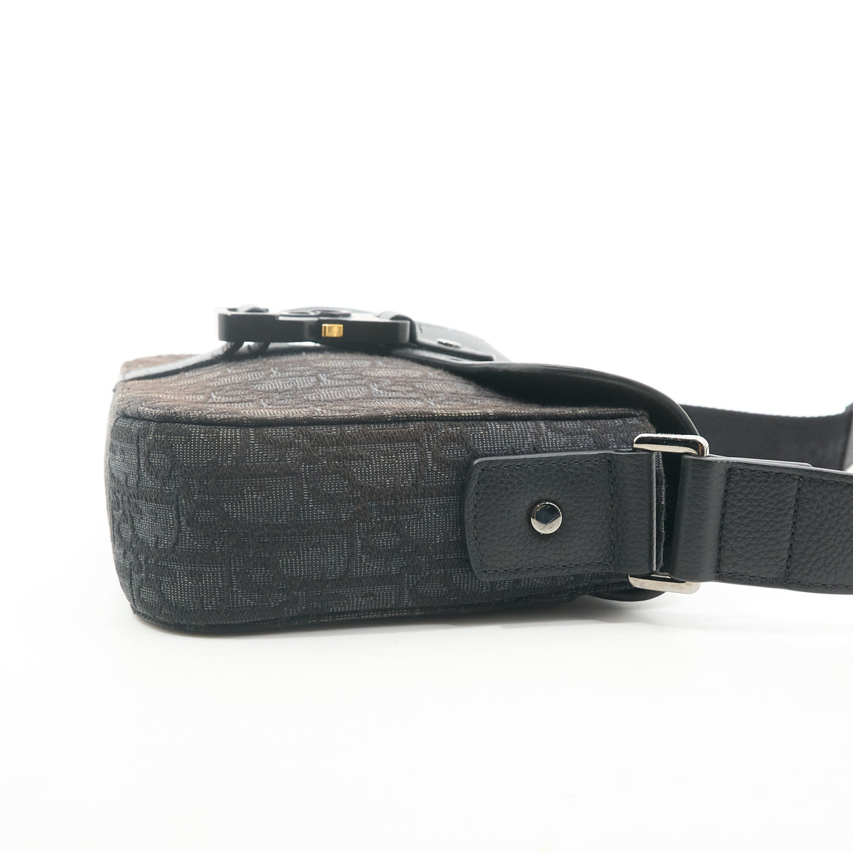 Christian Dior Saddle Messenger Bag Black Oblique