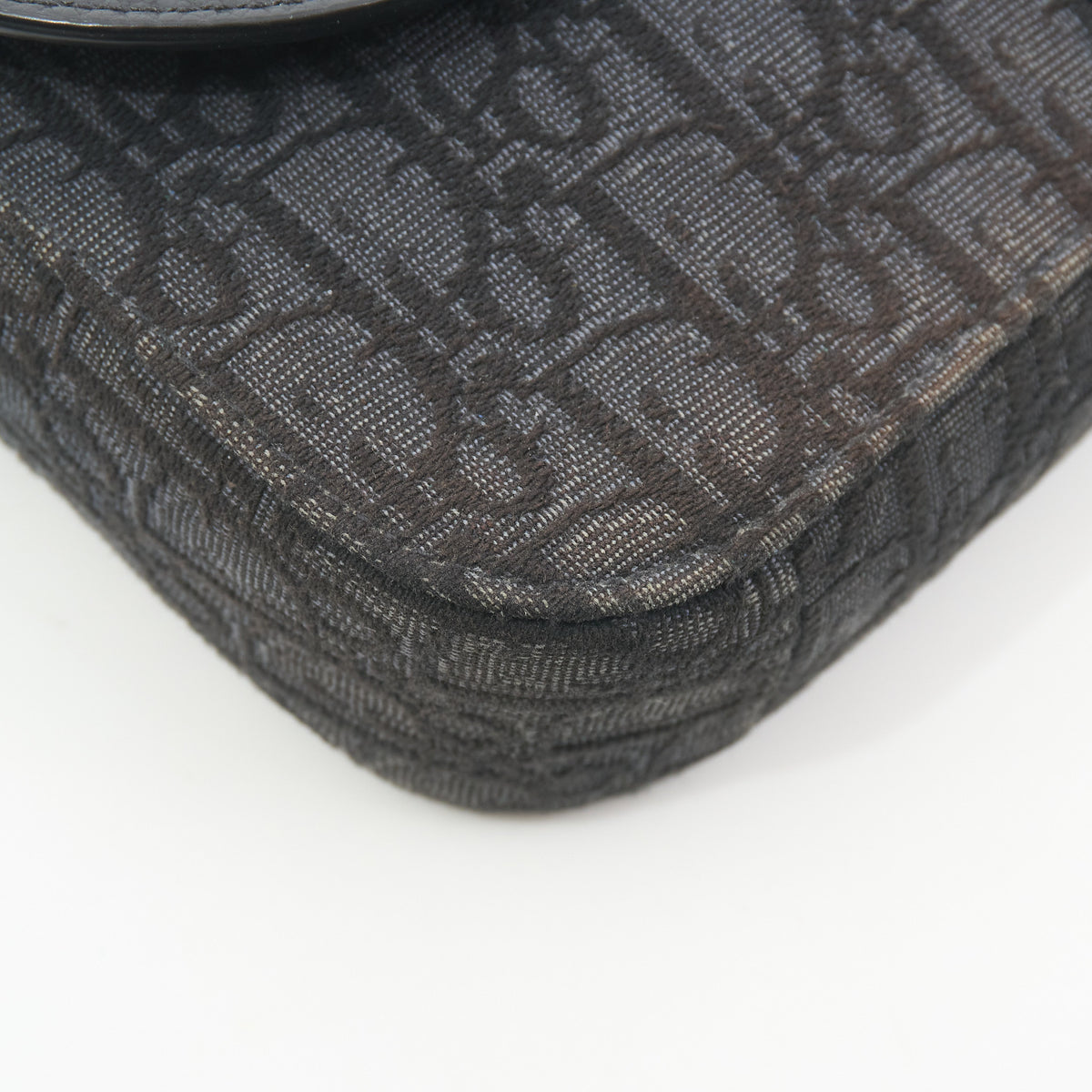 Christian Dior Saddle Messenger Bag Black Oblique