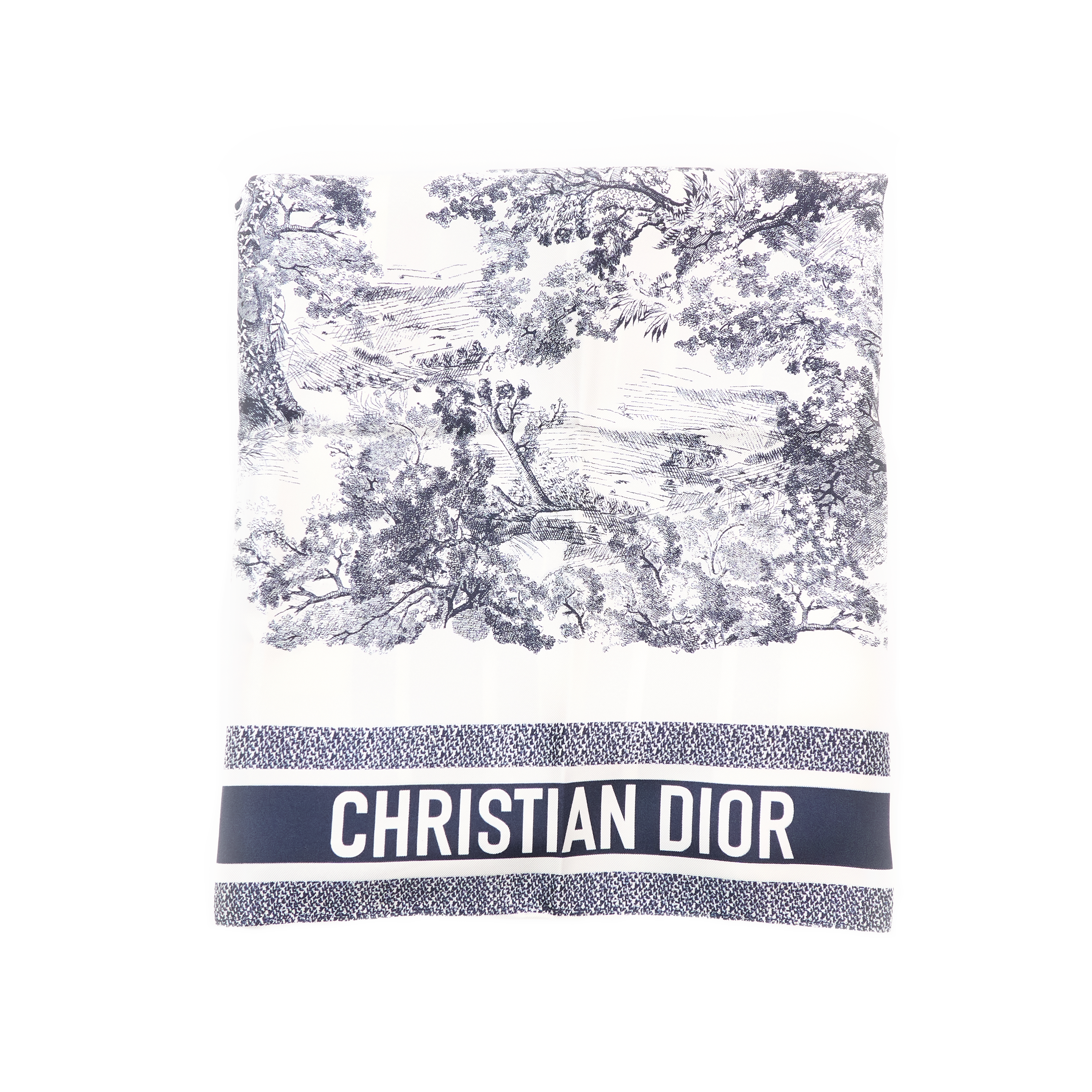Christian Dior Toile De Jouy Silk Scarf