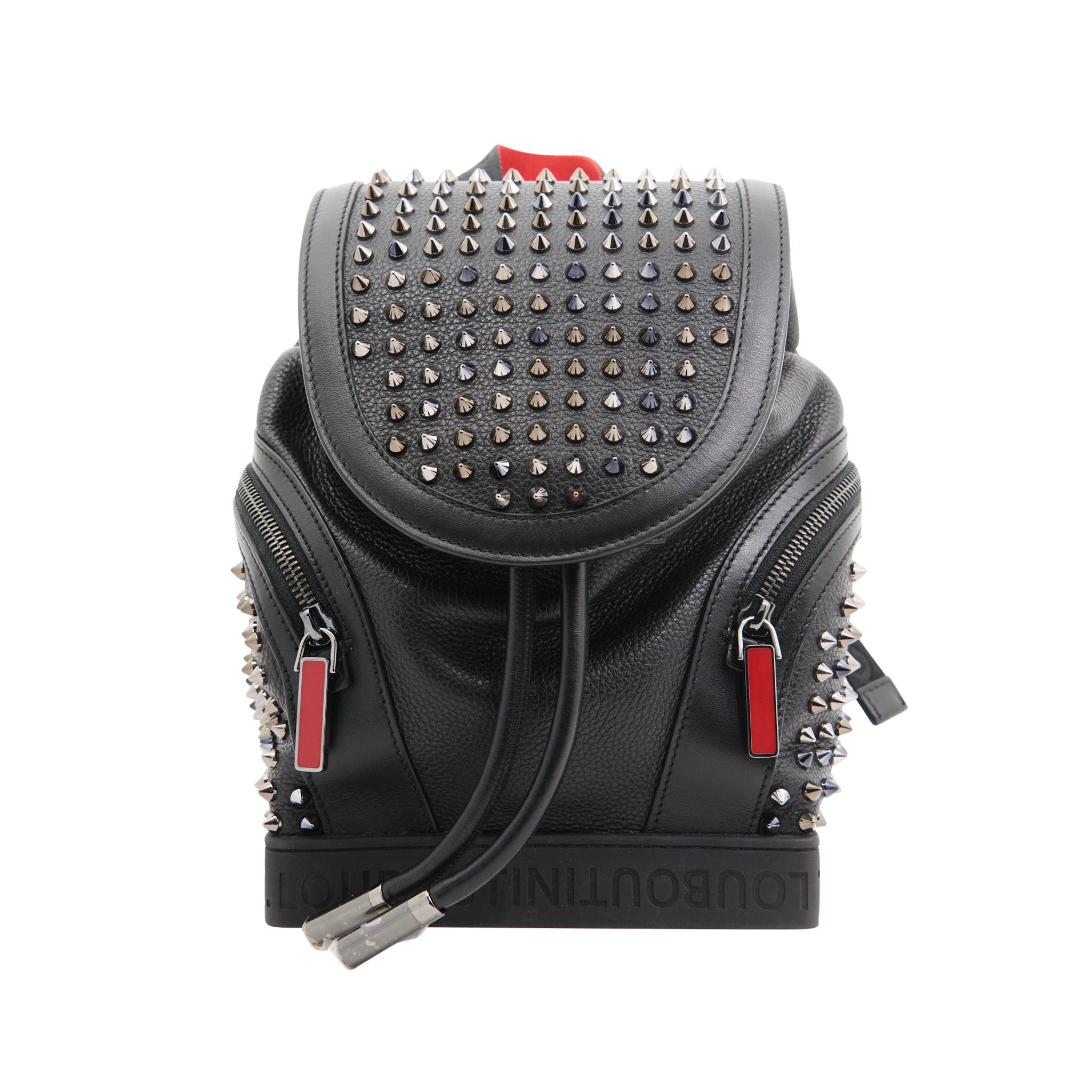 Christian Louboutin Leather Studded Mini Backpack in Black