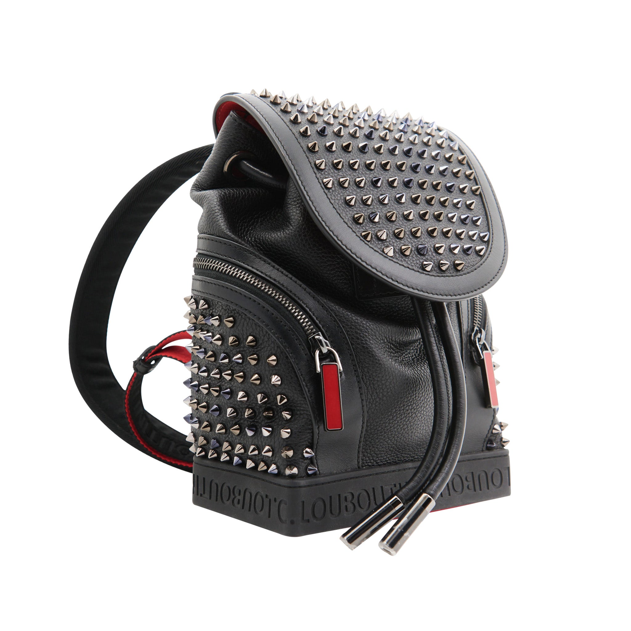 Christian Louboutin Leather Studded Mini Backpack in Black