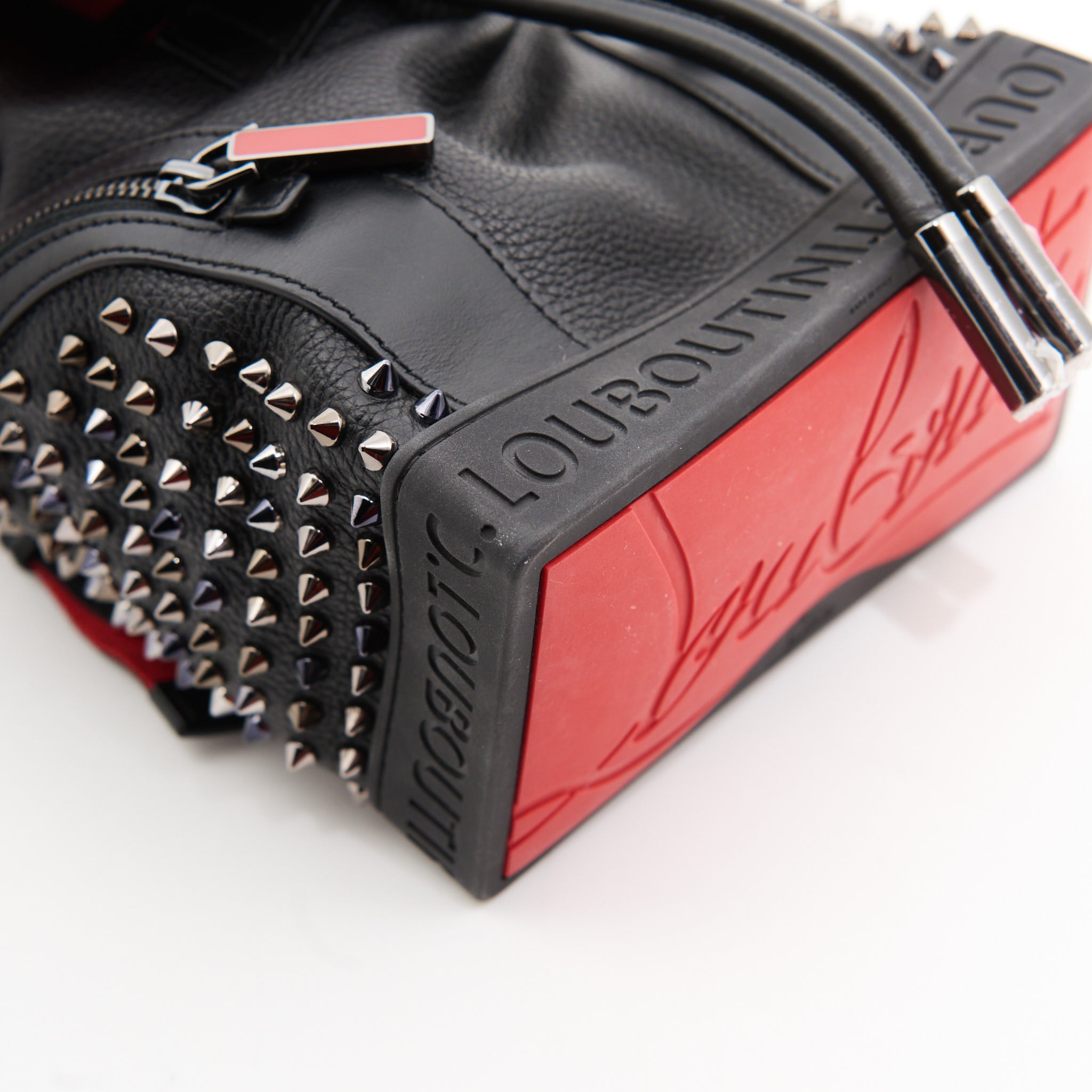 Christian Louboutin Leather Studded Mini Backpack in Black