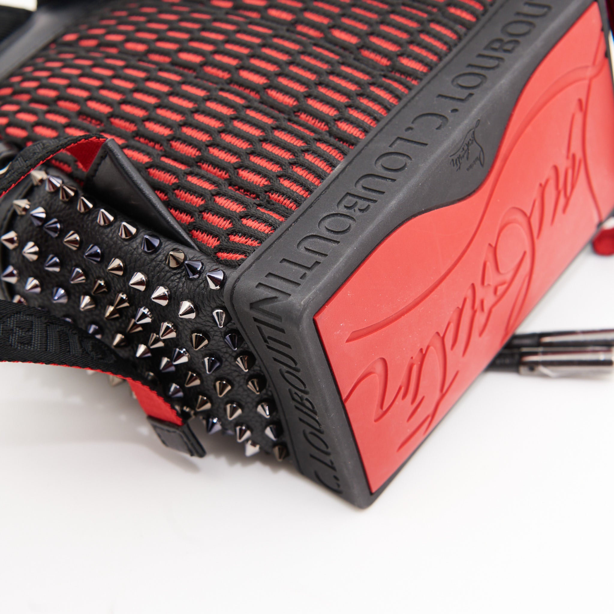 Christian Louboutin Leather Studded Mini Backpack in Black