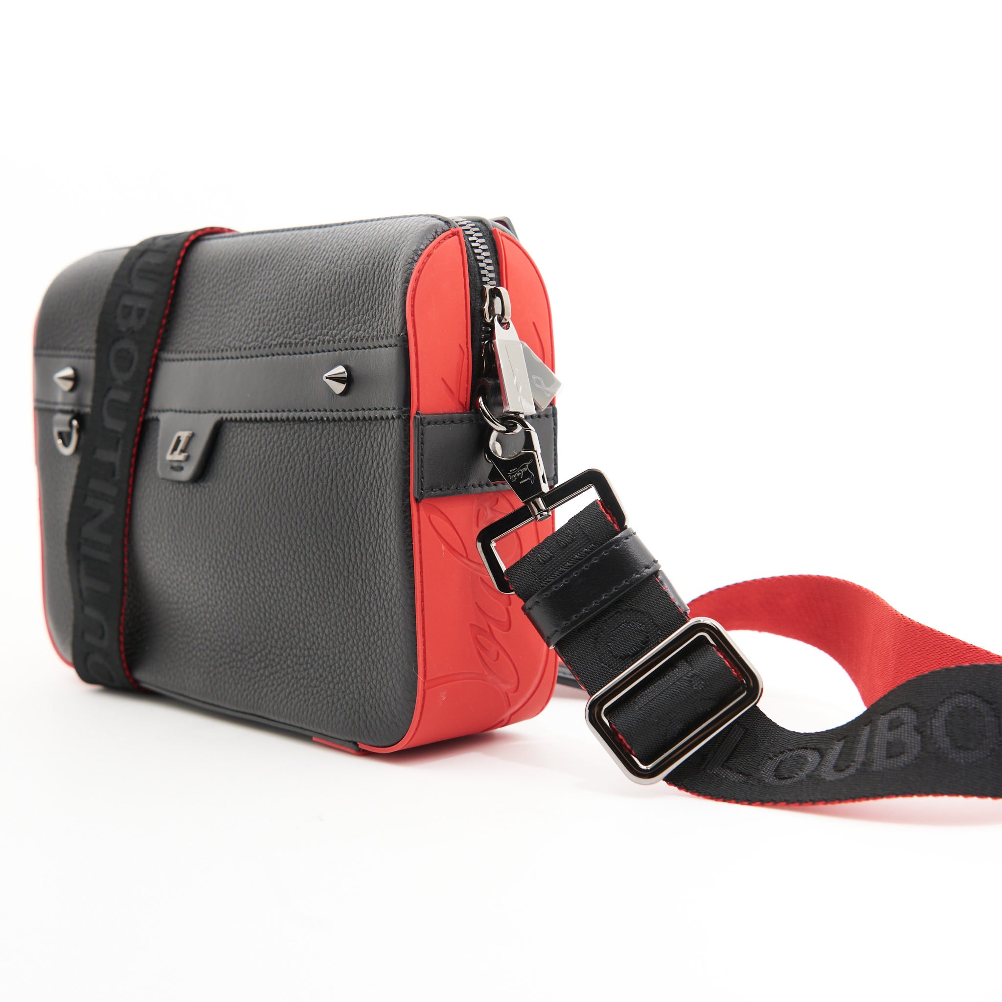 Christian Louboutin Ruisbuddy Messenger Bag in Black and Red