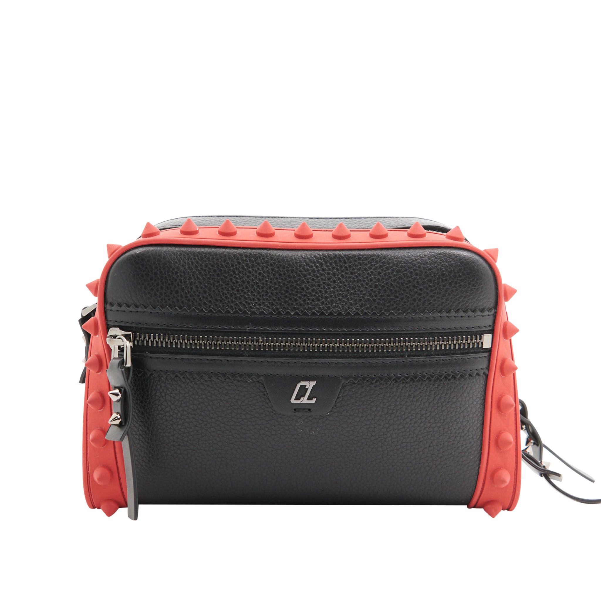 Christian Louboutin Zip Crossbody Bag in Black & Red