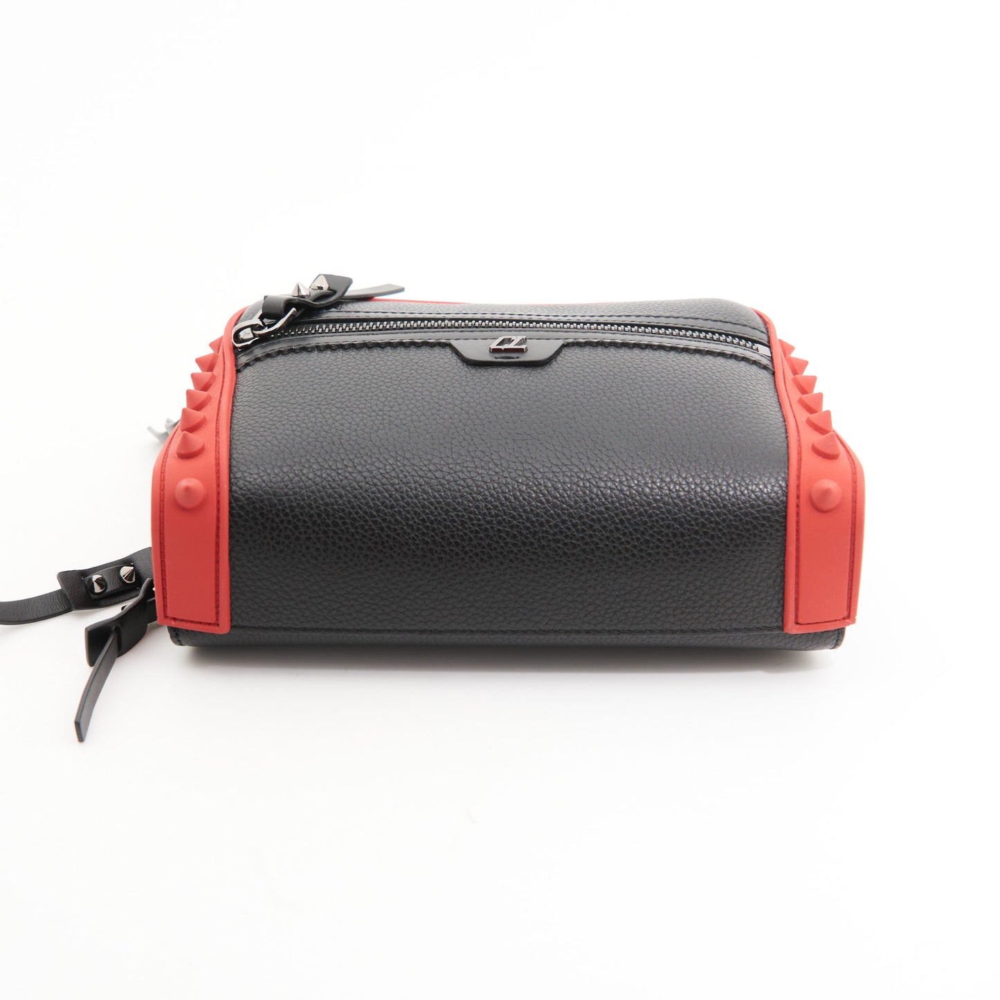 Christian Louboutin Zip Crossbody Bag in Black & Red
