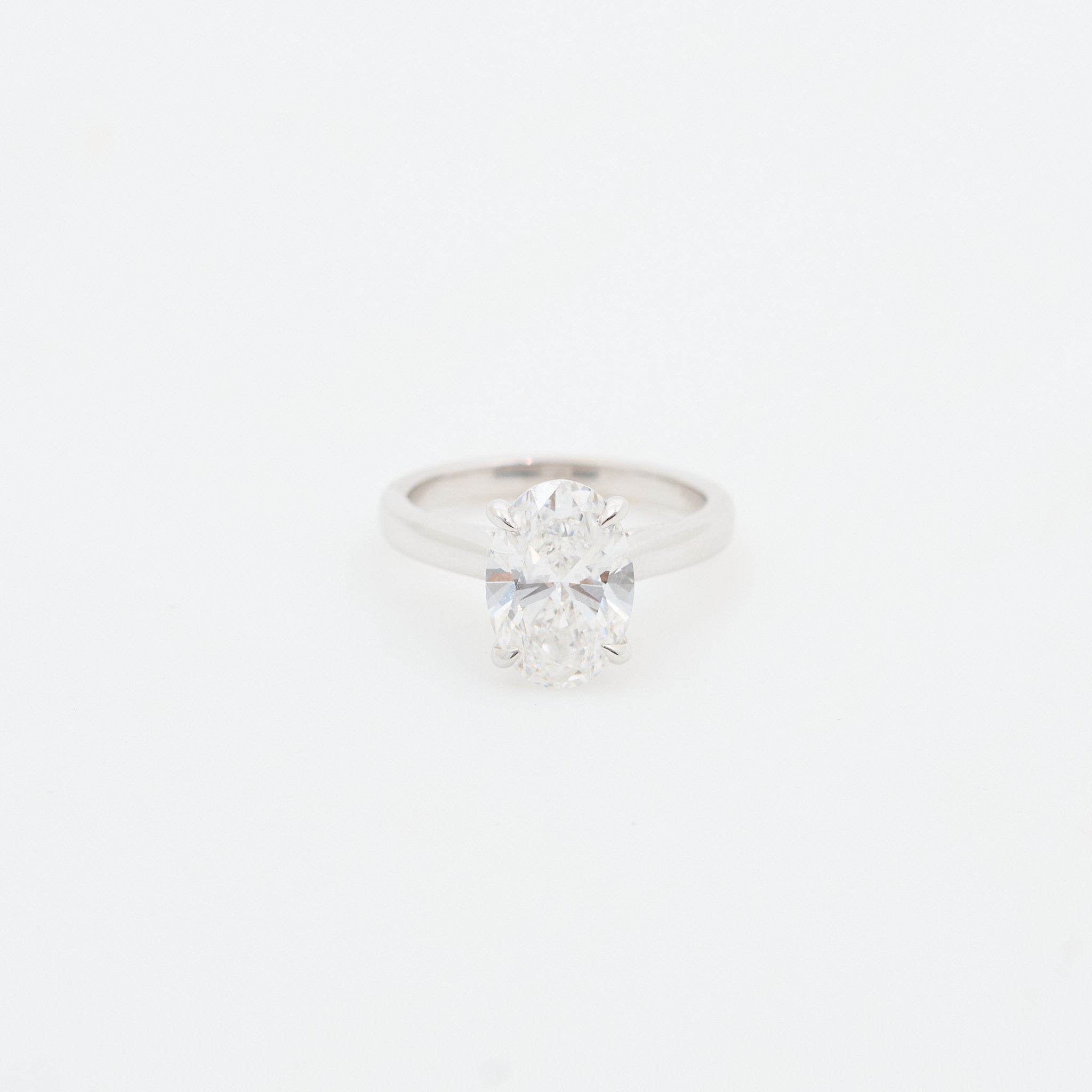 Custom by MV & Co.Oval Lab DIamond 18ct White Gold Ring