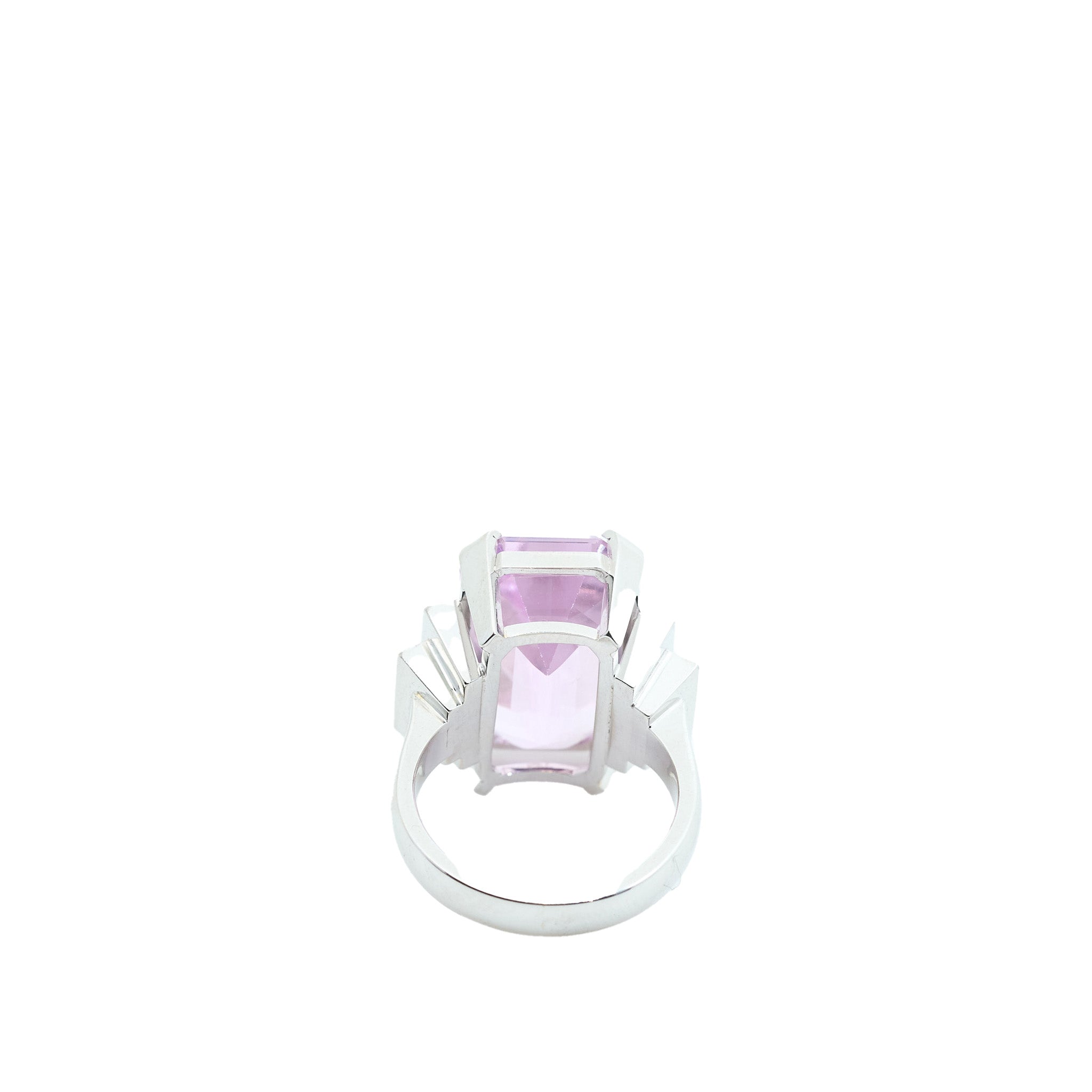 Custom by MV&Co 18ct White Gold & Kunzite Ring