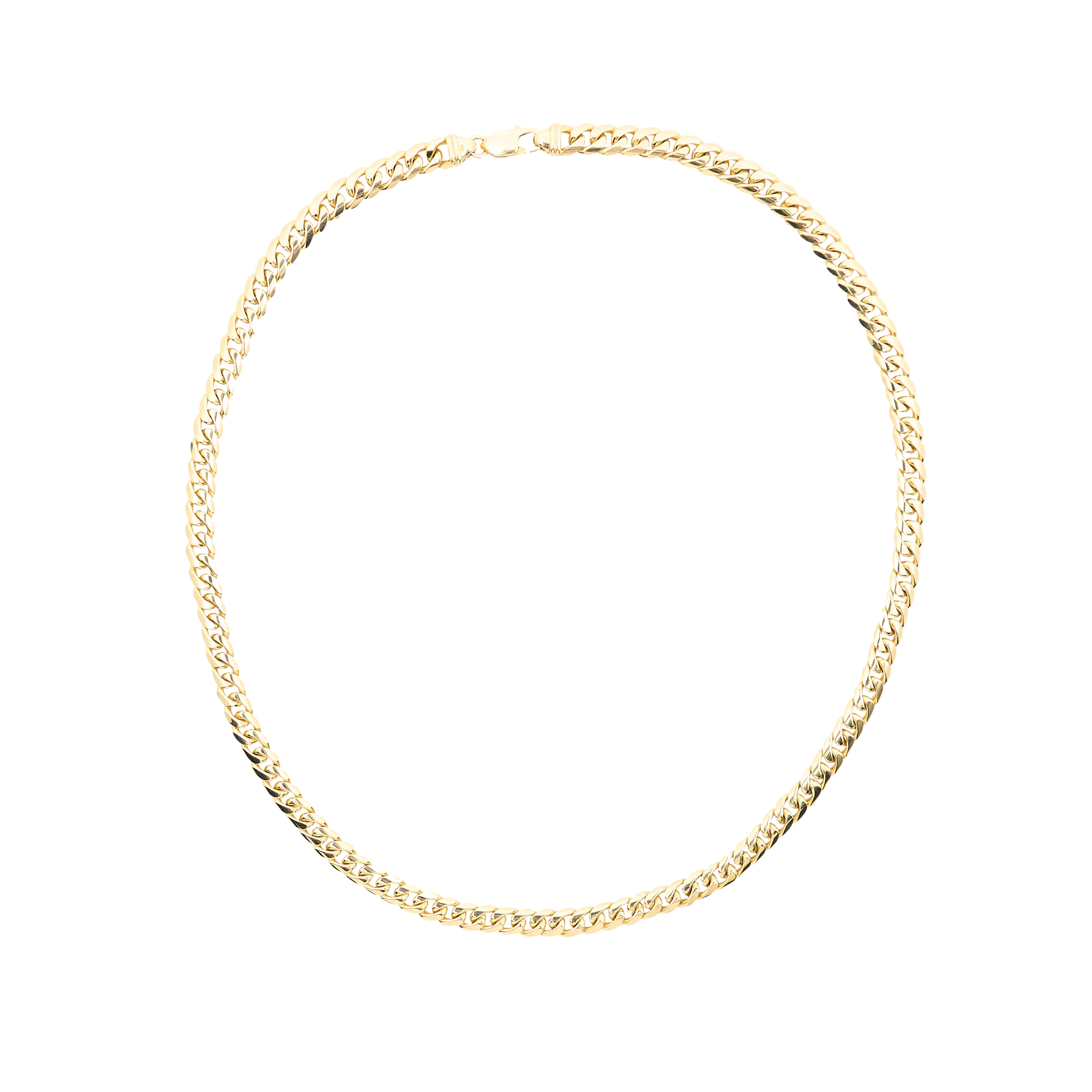 Custom by MV&Co Cuban Link 18ct Gold Chain Necklace